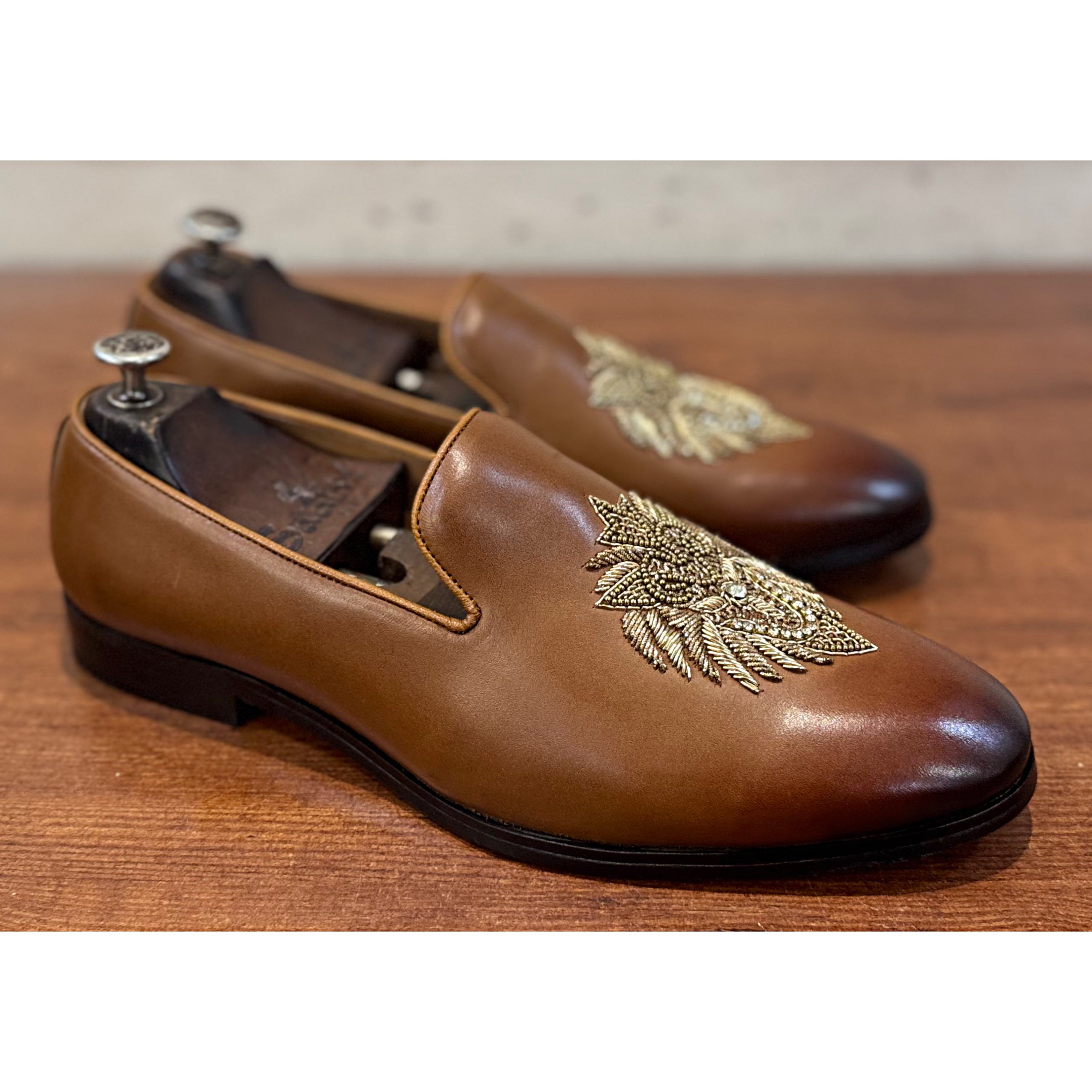 Baroque GoldCrest Slip-Ons