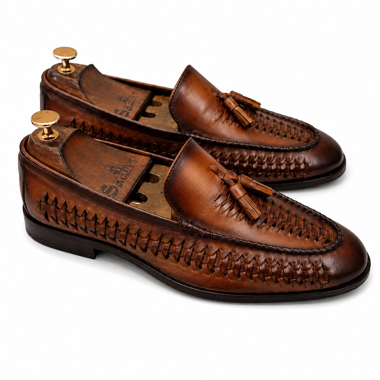 Imperio Intreccio Tassel Loafers – Cognac