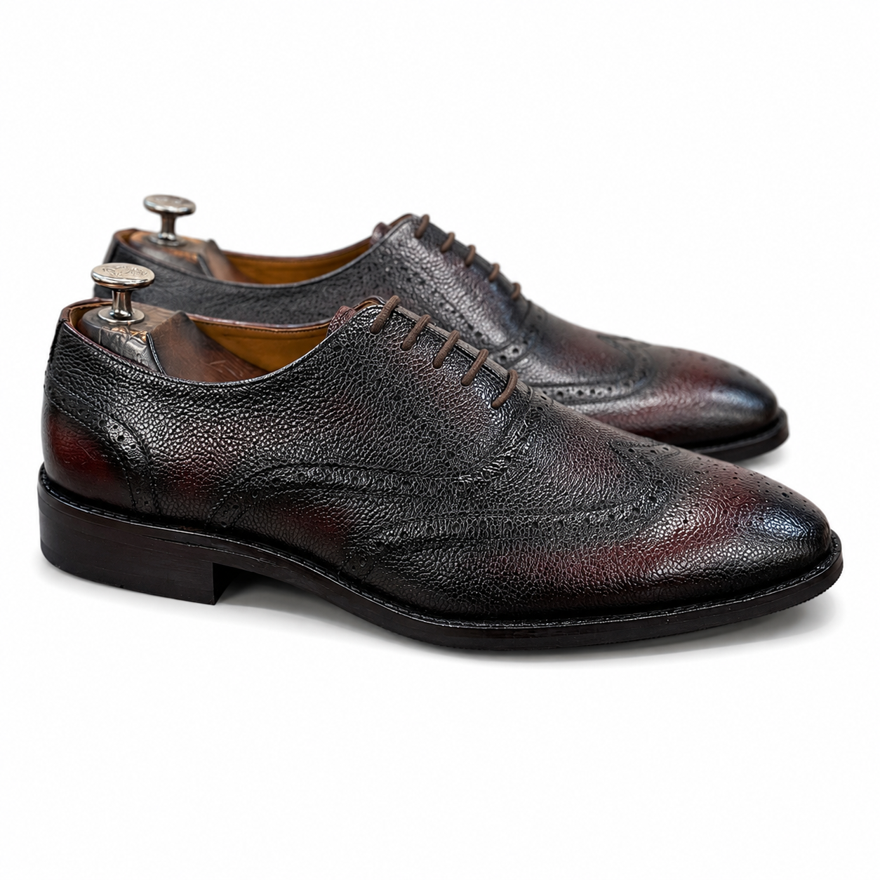 Oxblood NDM Leather Oxford Shoes