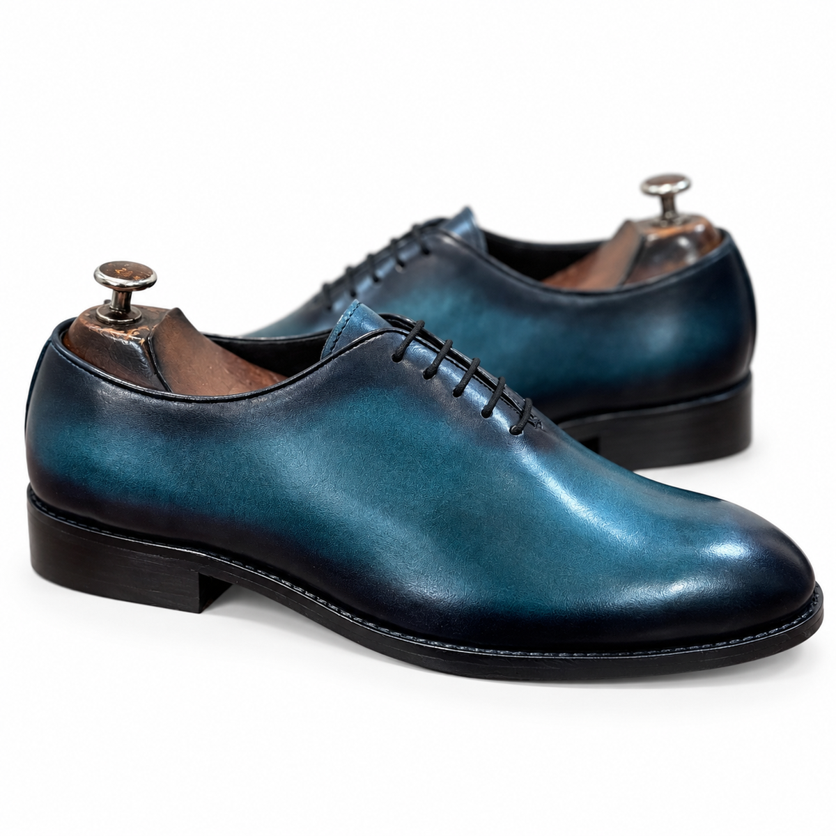 Midnight Teal Plain-Toe Oxford