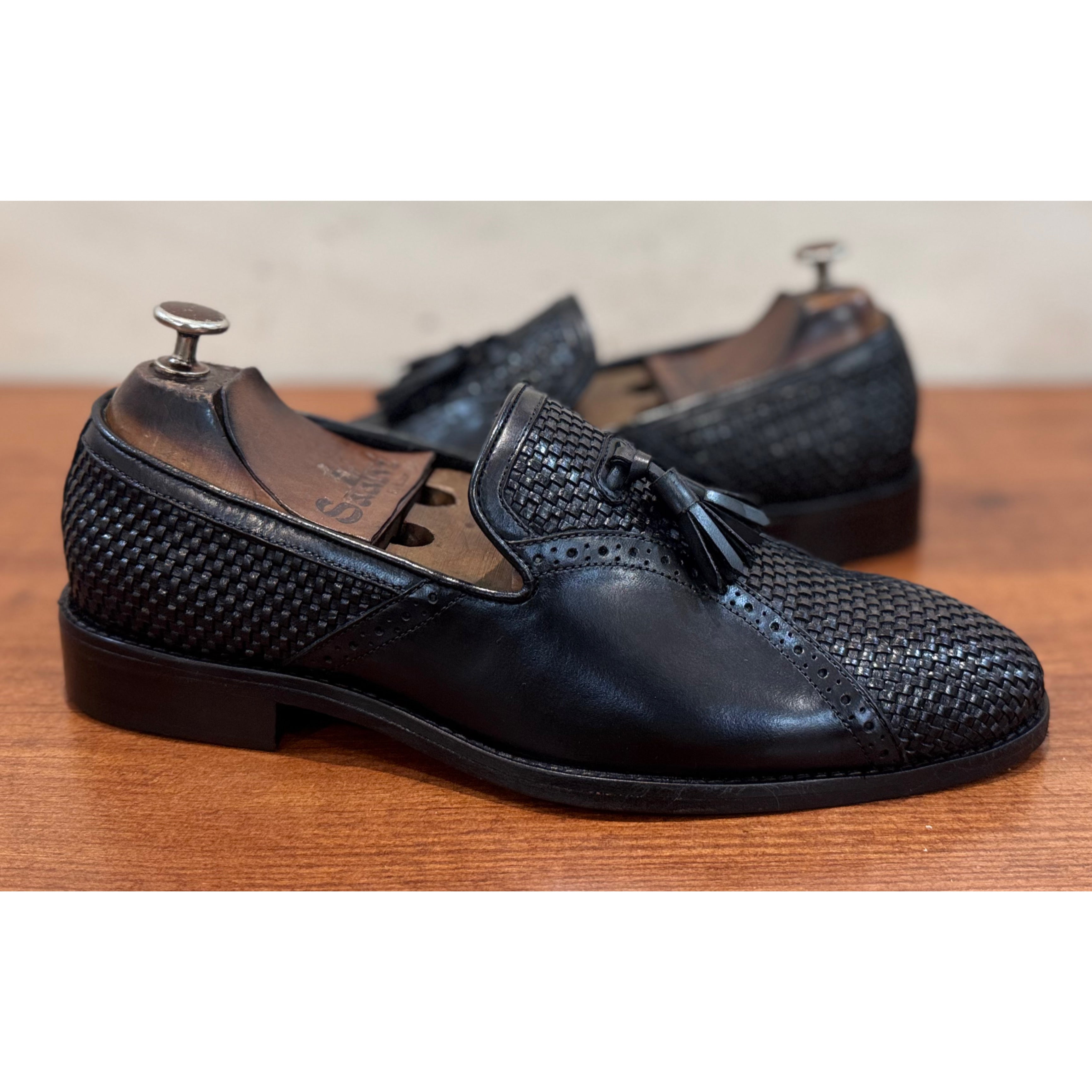 Caruso - Black Loafers With Tassels