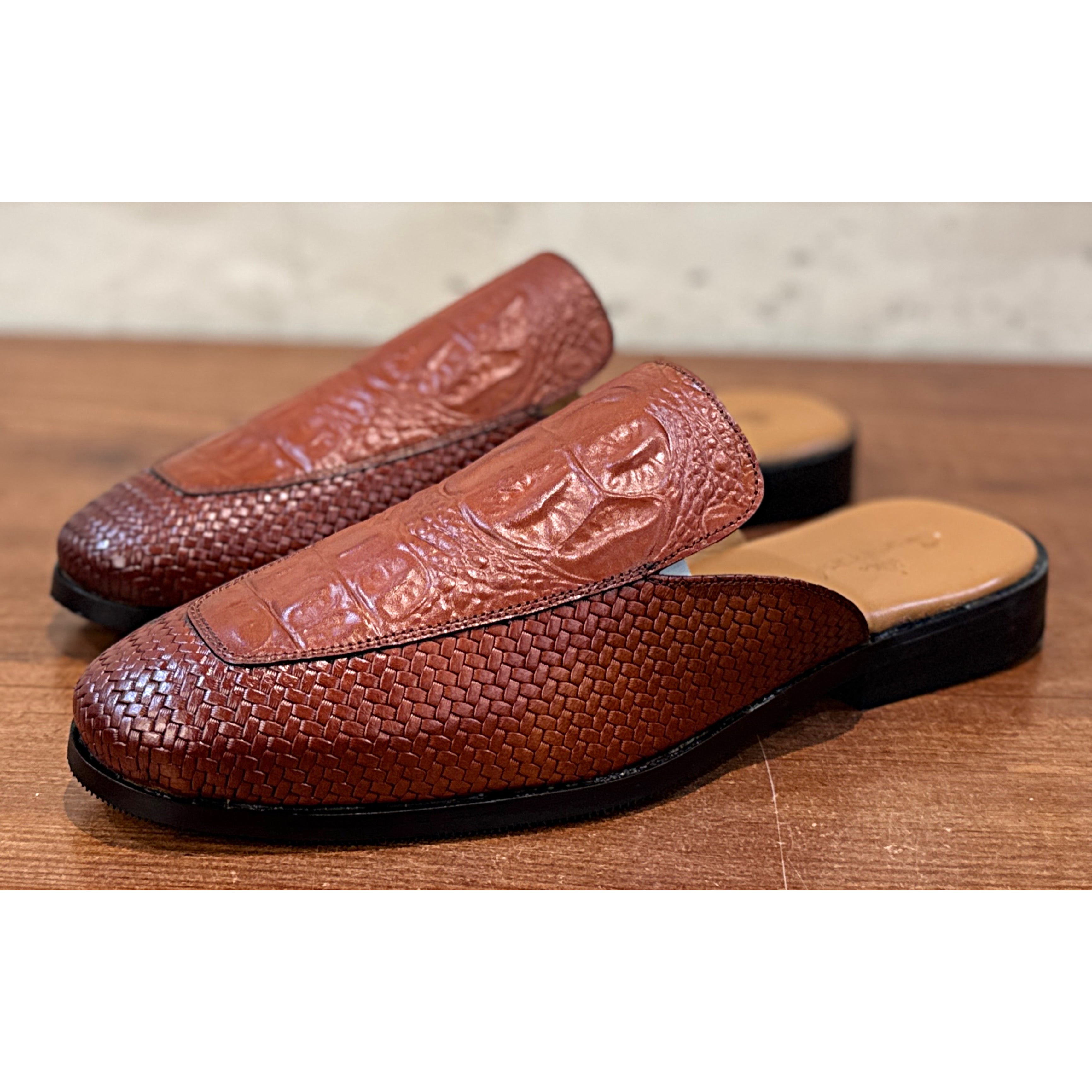 Marrakesh Woven Mules Tan