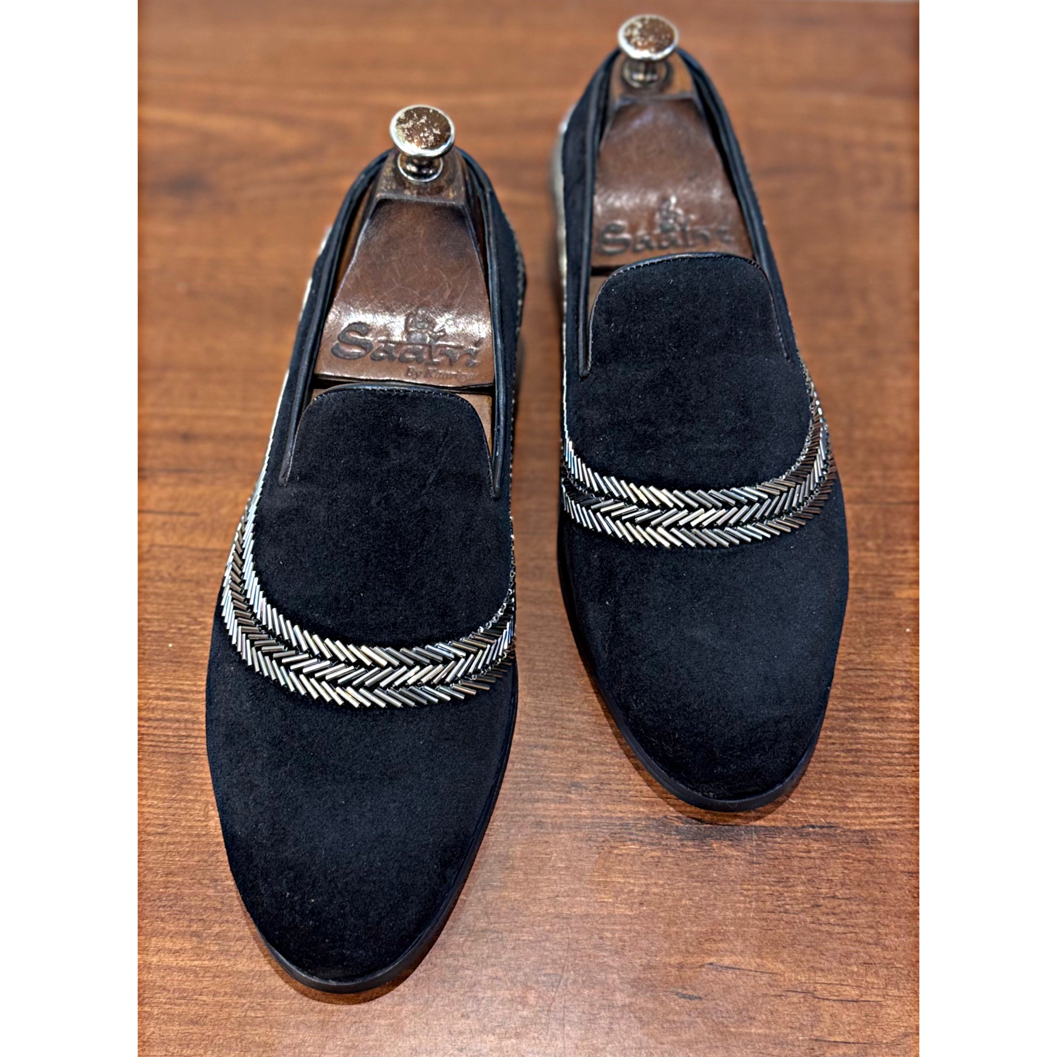 Marcello Black Embroidery Slip-on