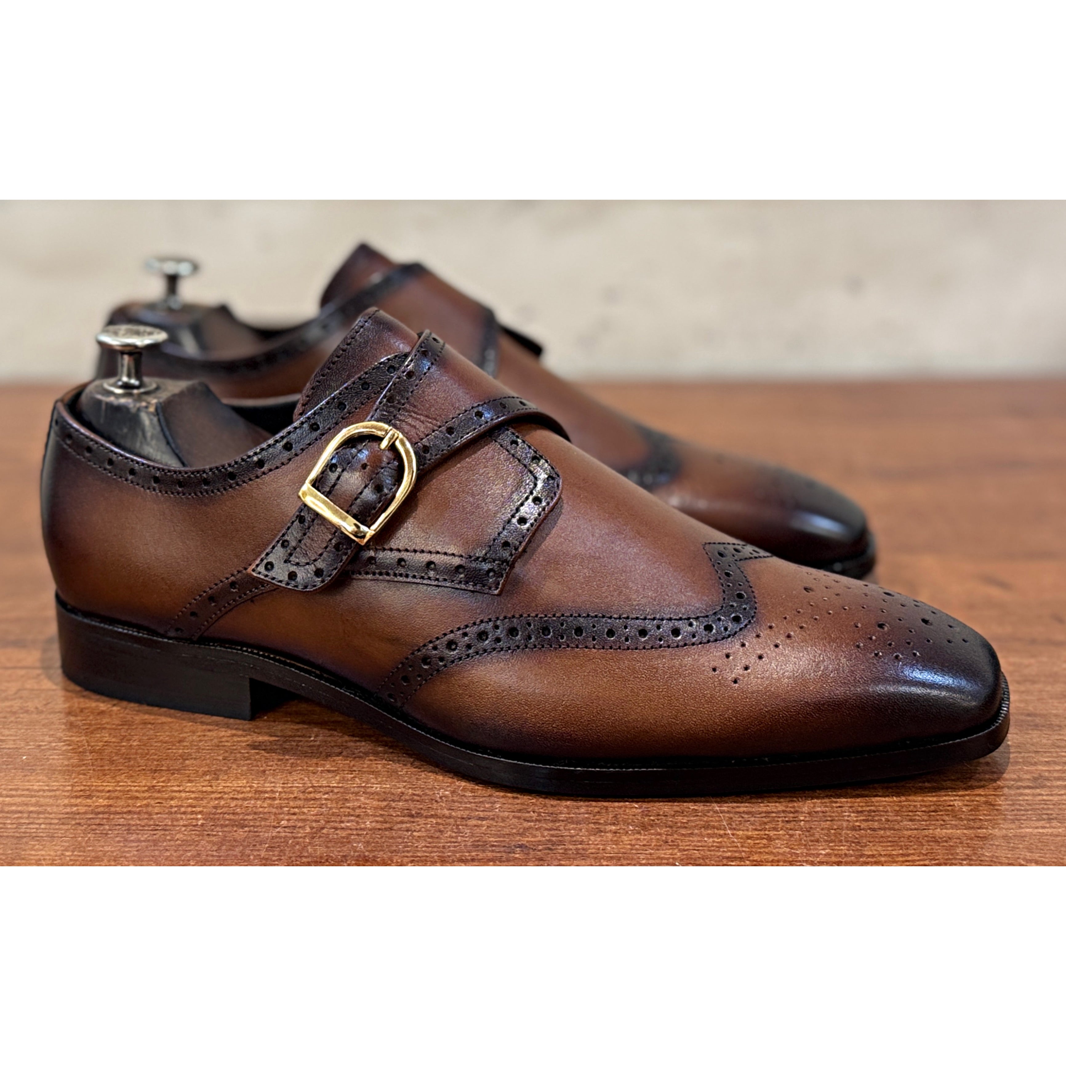 Regal Windsor Monk Strap Brogue Shoes