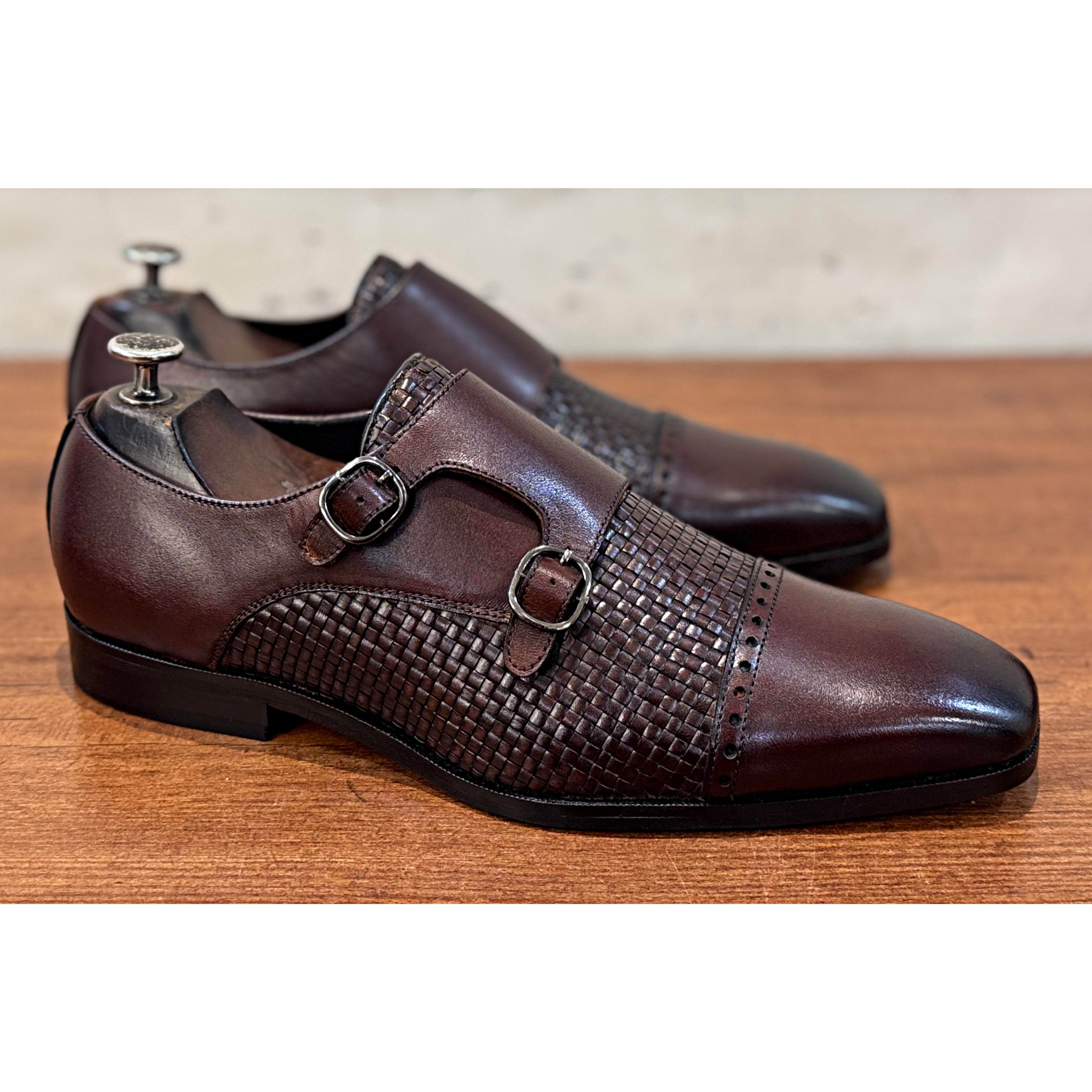 Royal Weave Monk Straps Brown
