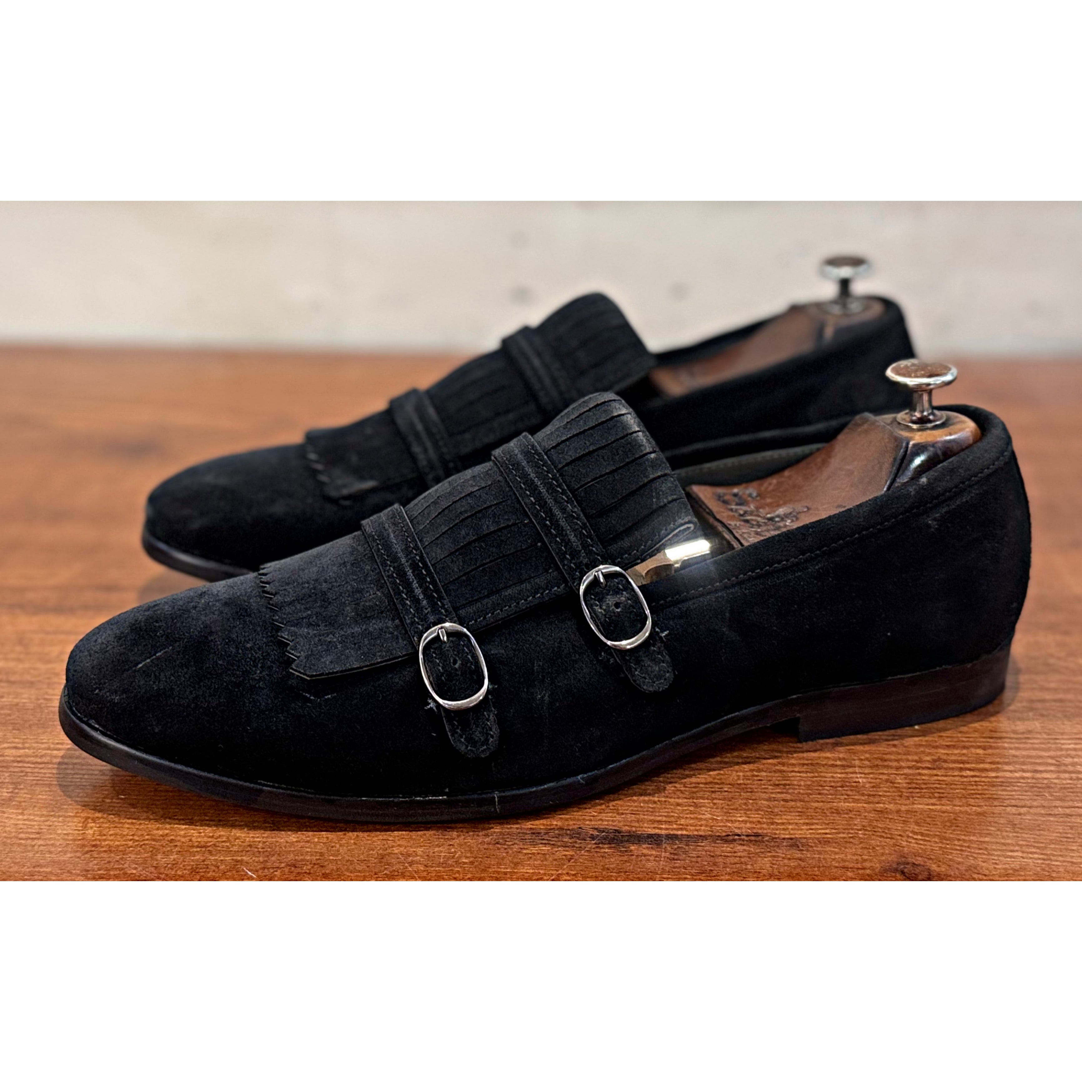Black Fringe Loafers