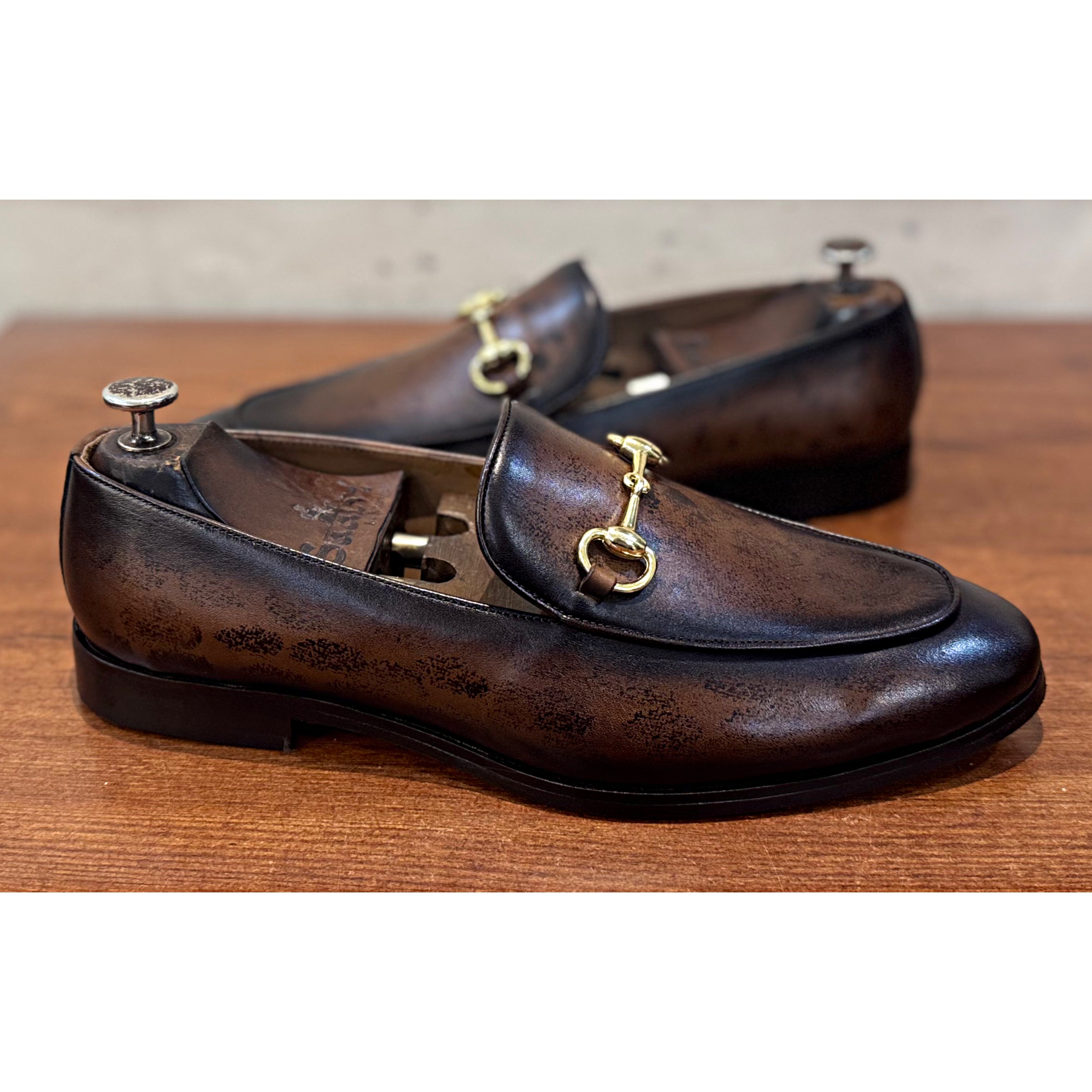 Burnised Tobacco Horsebit Loafers
