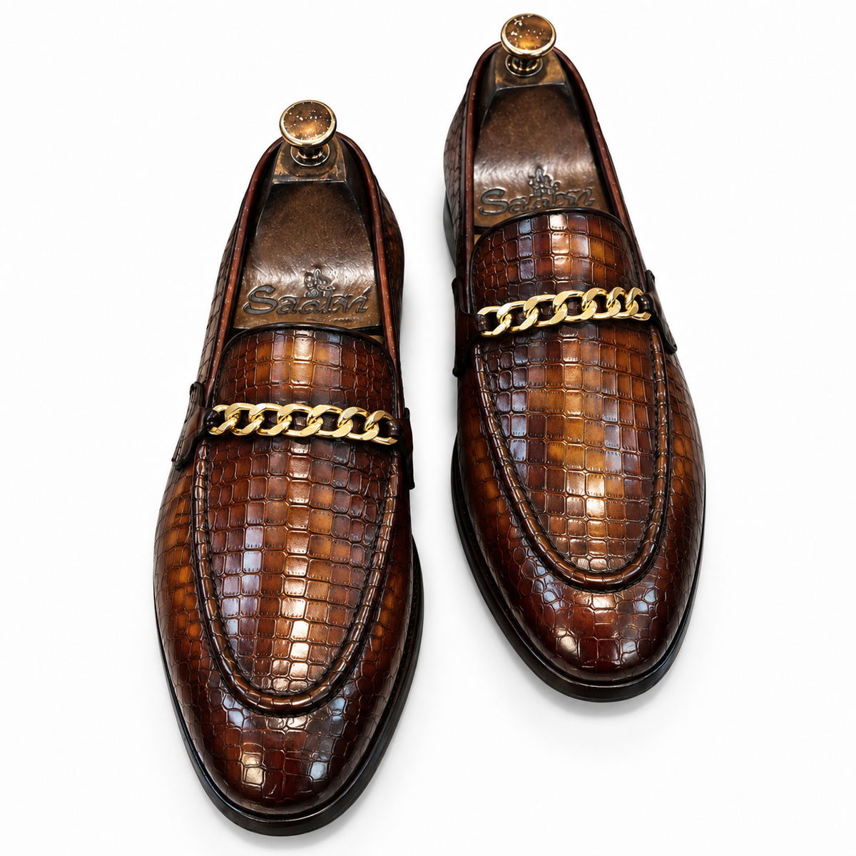 Aureum Croco Chain Loafers