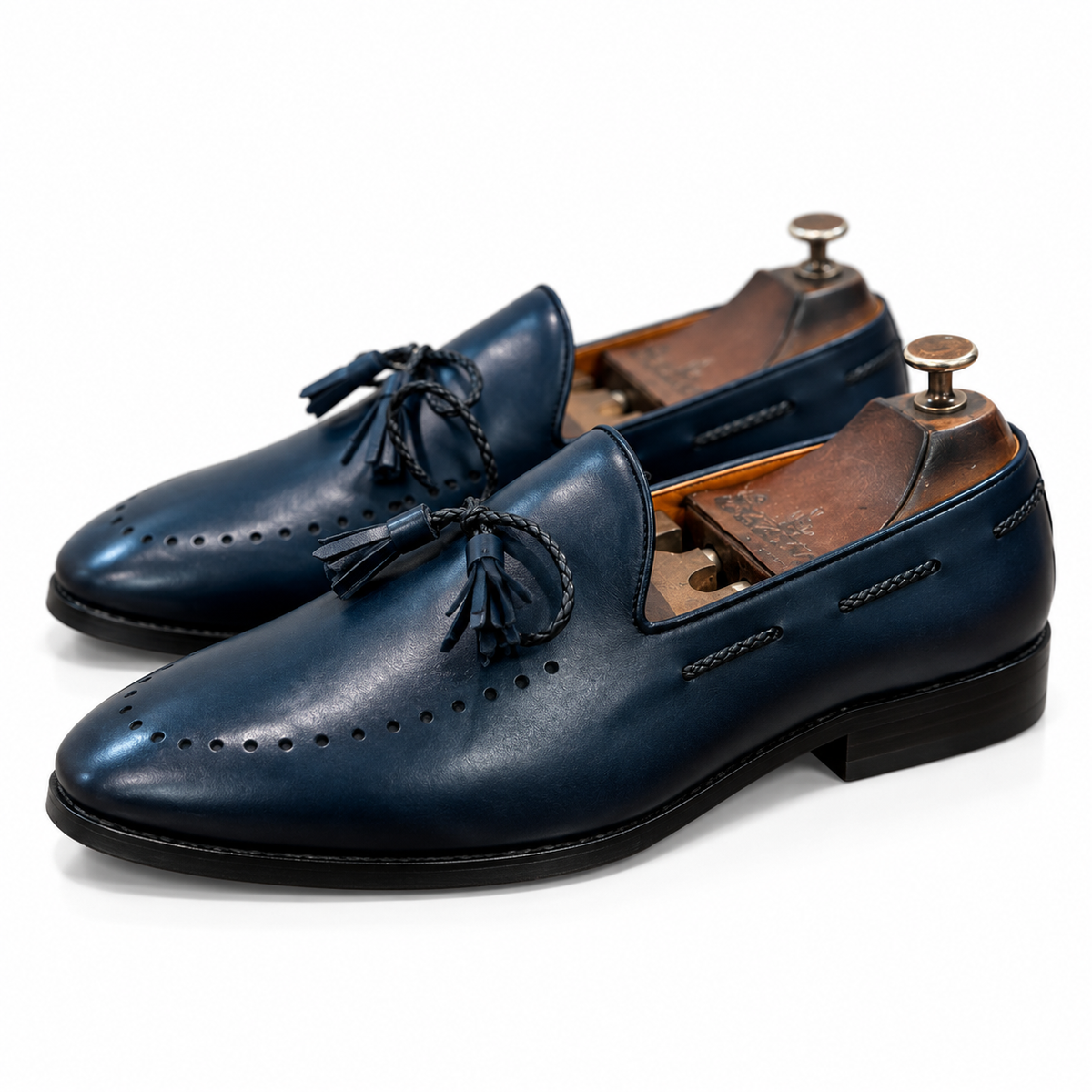 Saalvi Azzuro Braided Tassel Loafers