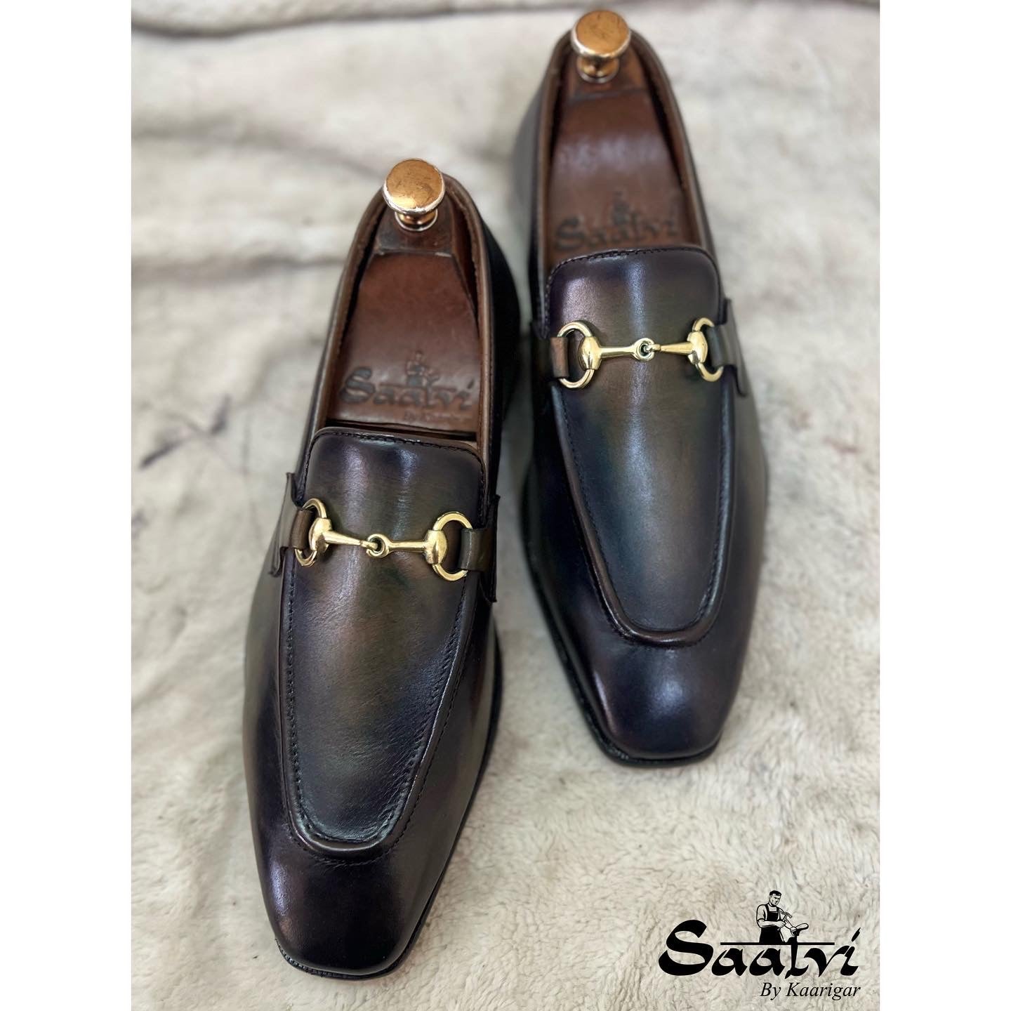 Horsebit Loafers T Hand Patina Olive