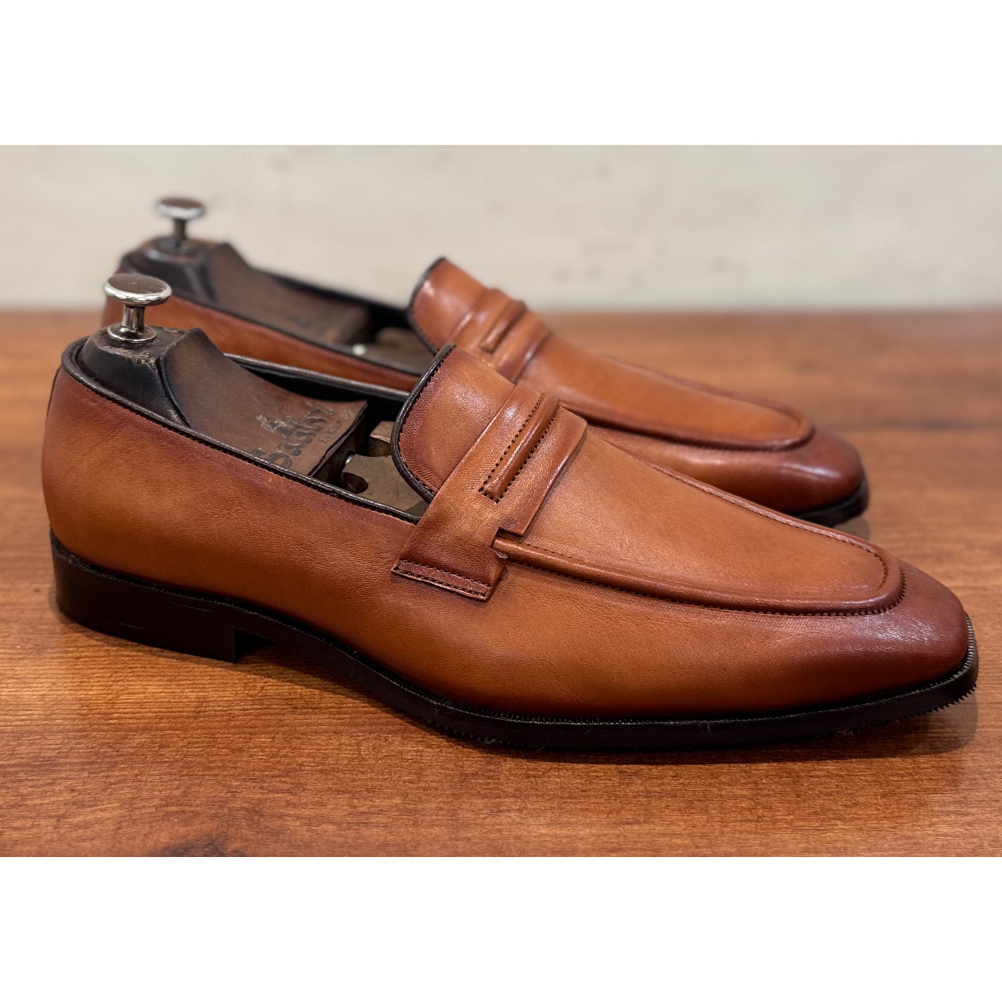 Tan Penny Loafers Italia