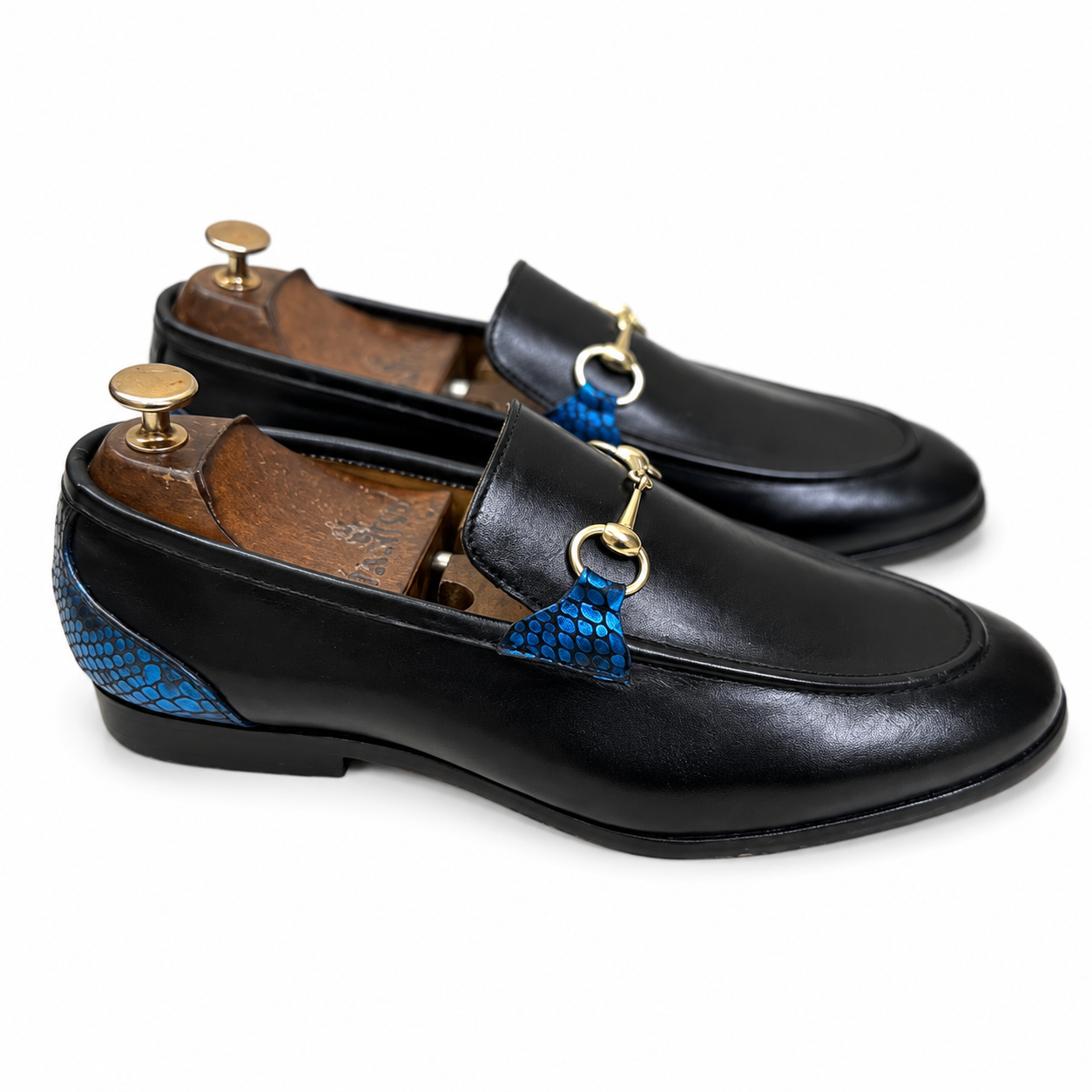 Horsebit Loafers Blue Foil