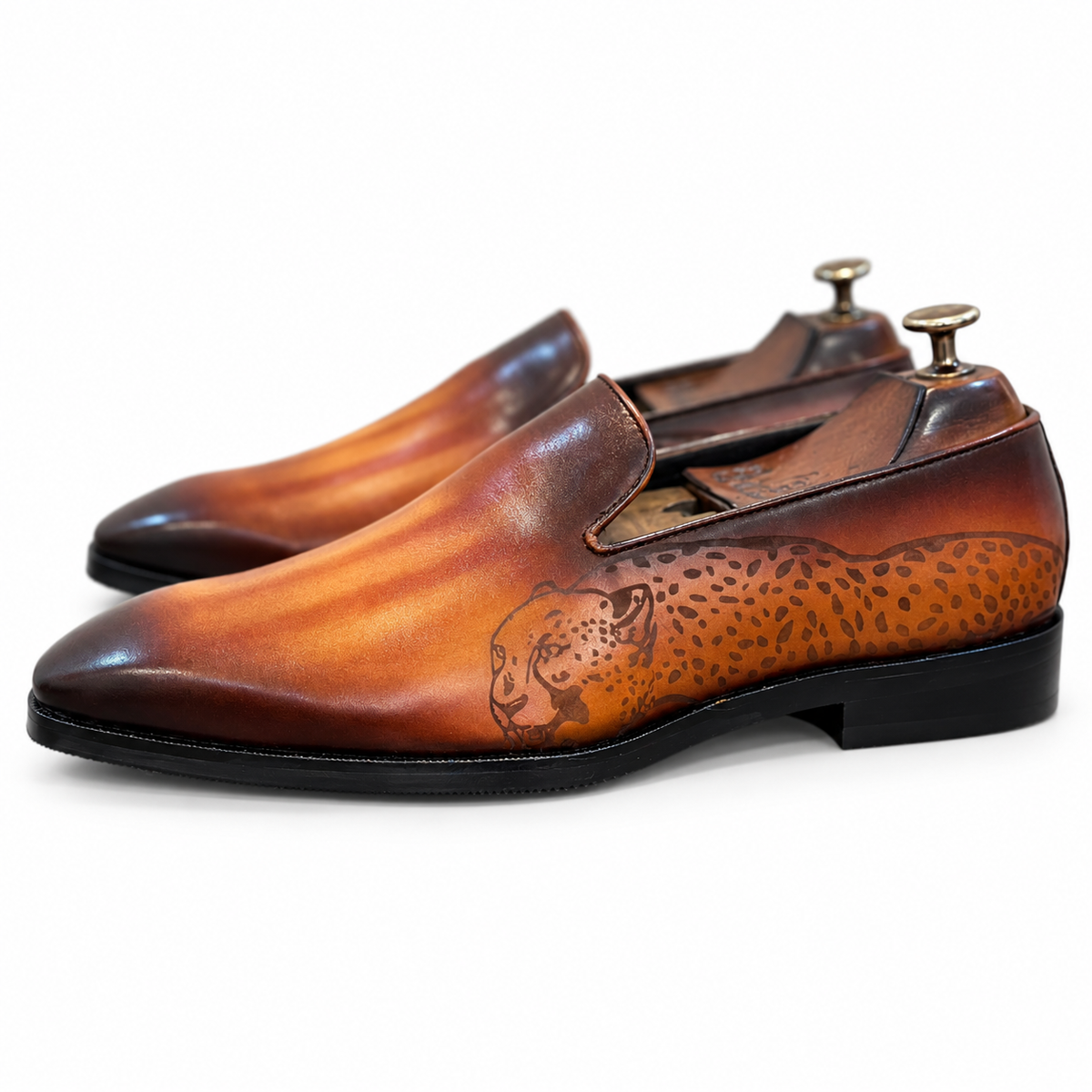 Tiger Tan Hand-Patina Loafers