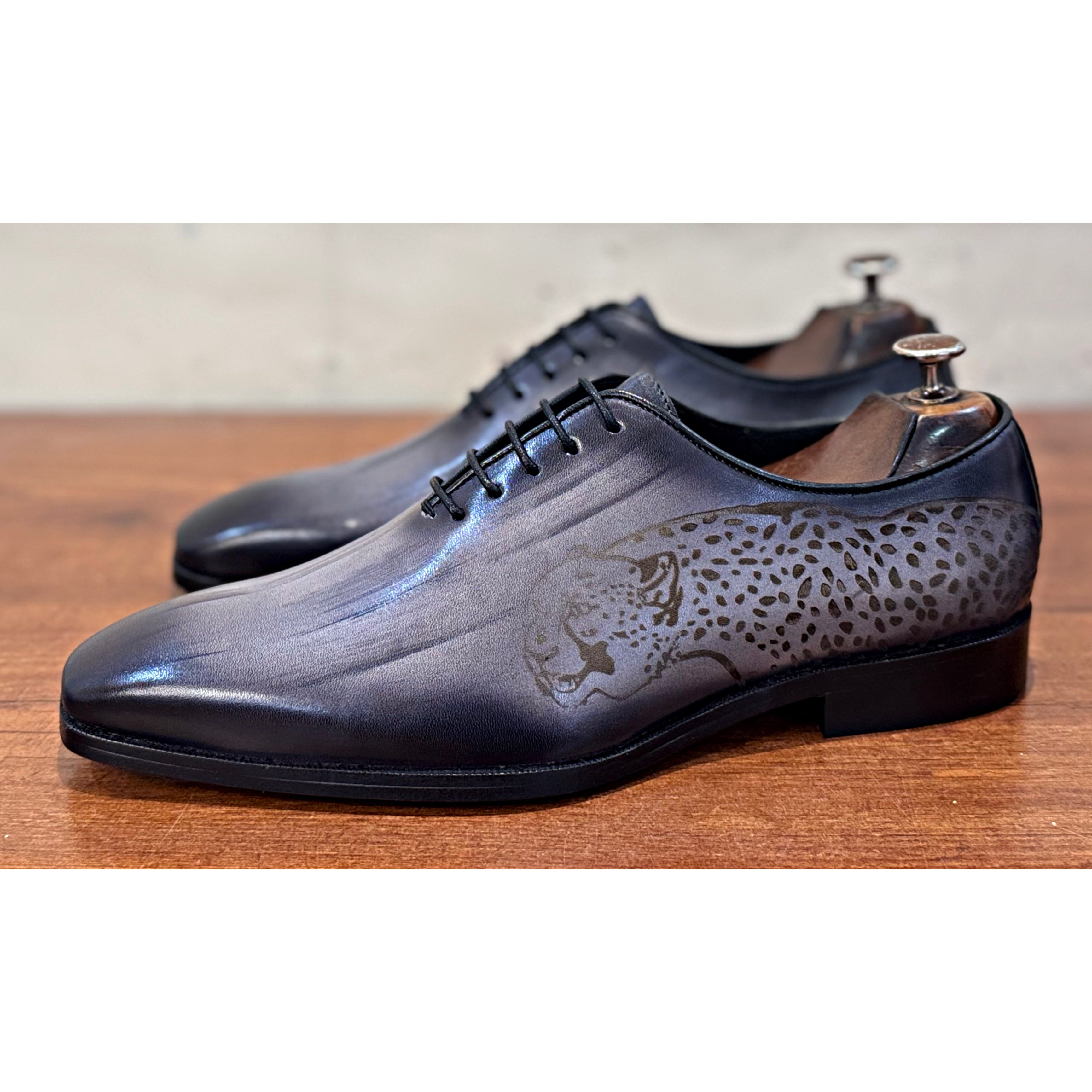 Grey Hand Patina Oxfords Tiger