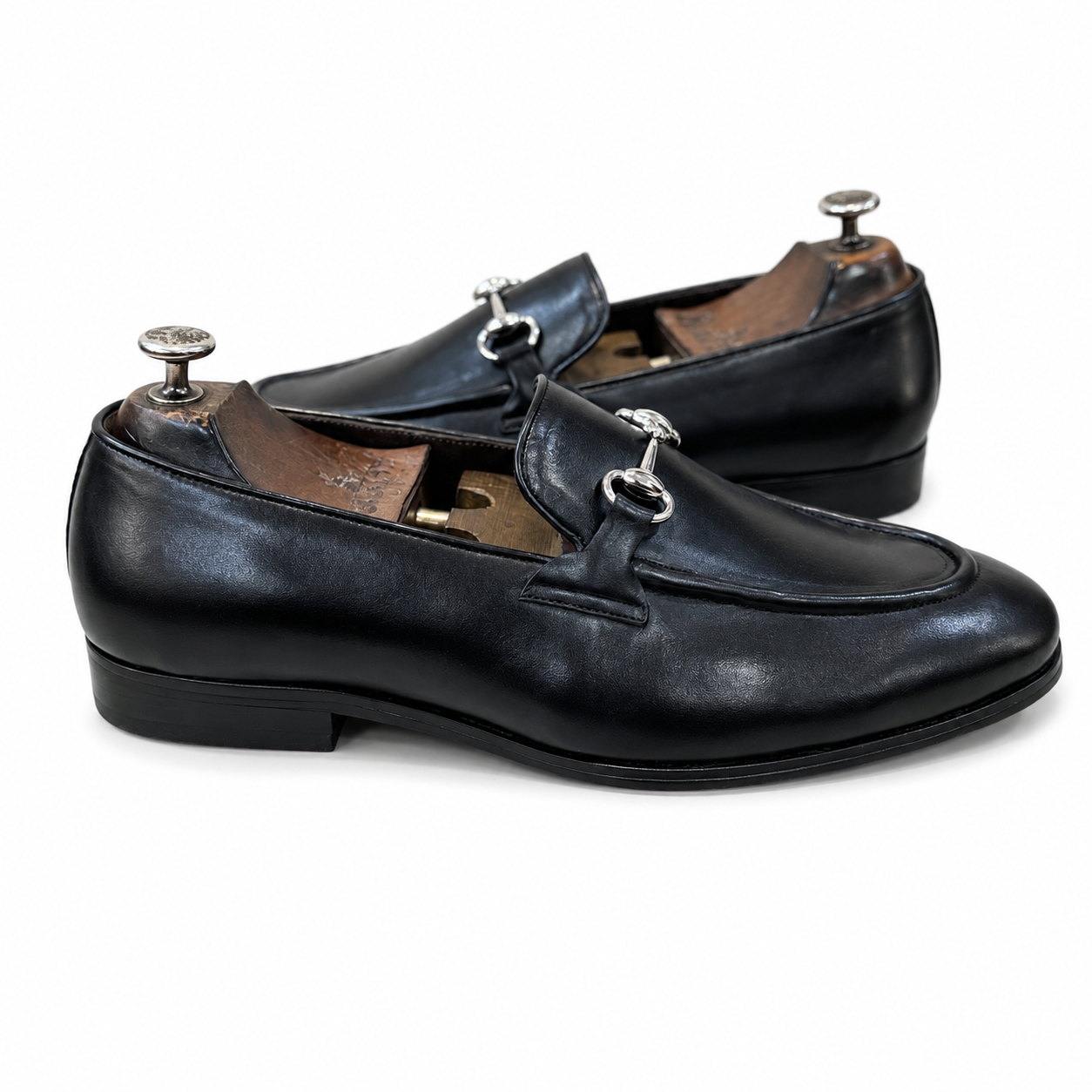 Noir Sovereign Silver Horsebit Loafer