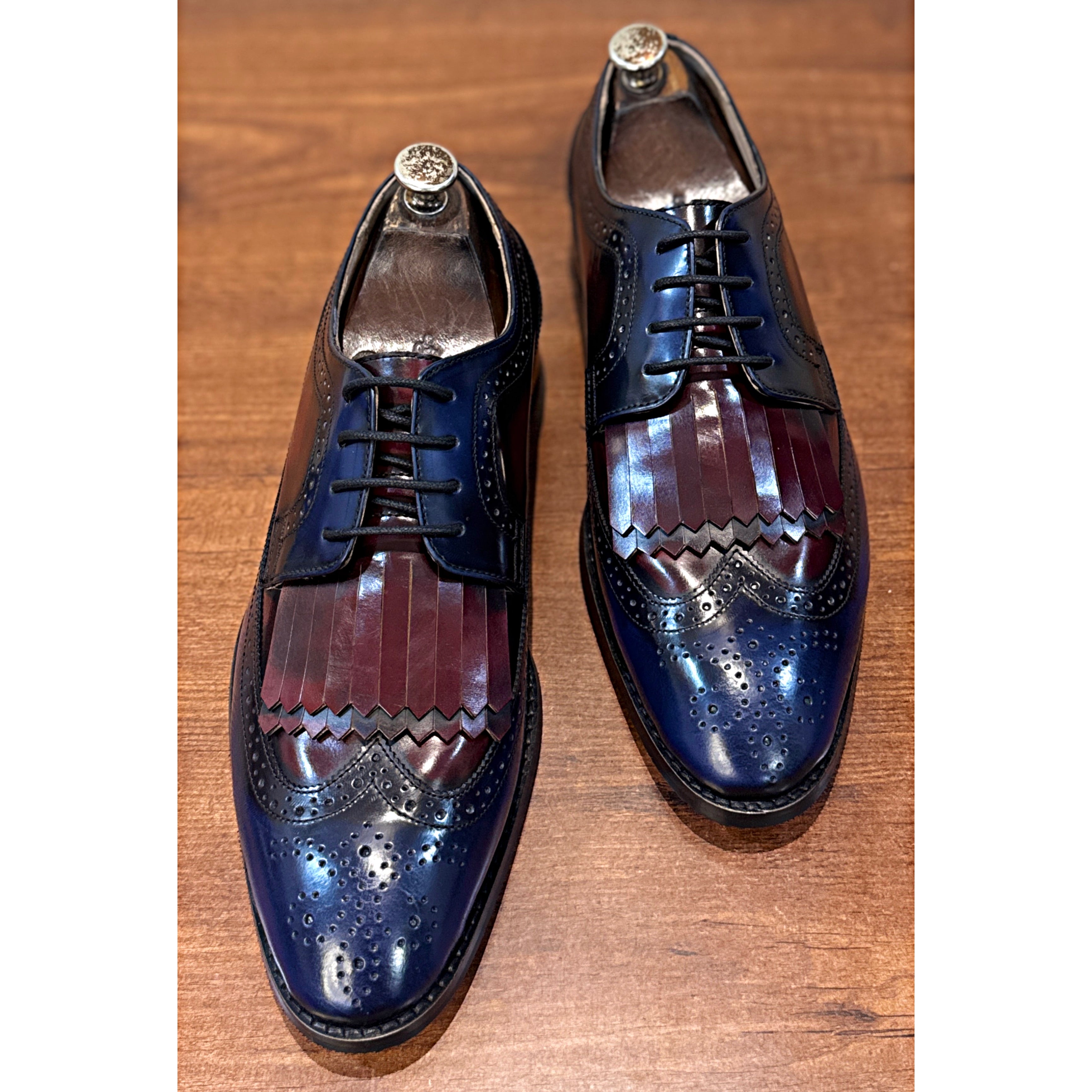 Midnight Royale Kiltie Brogue Derby Shoes