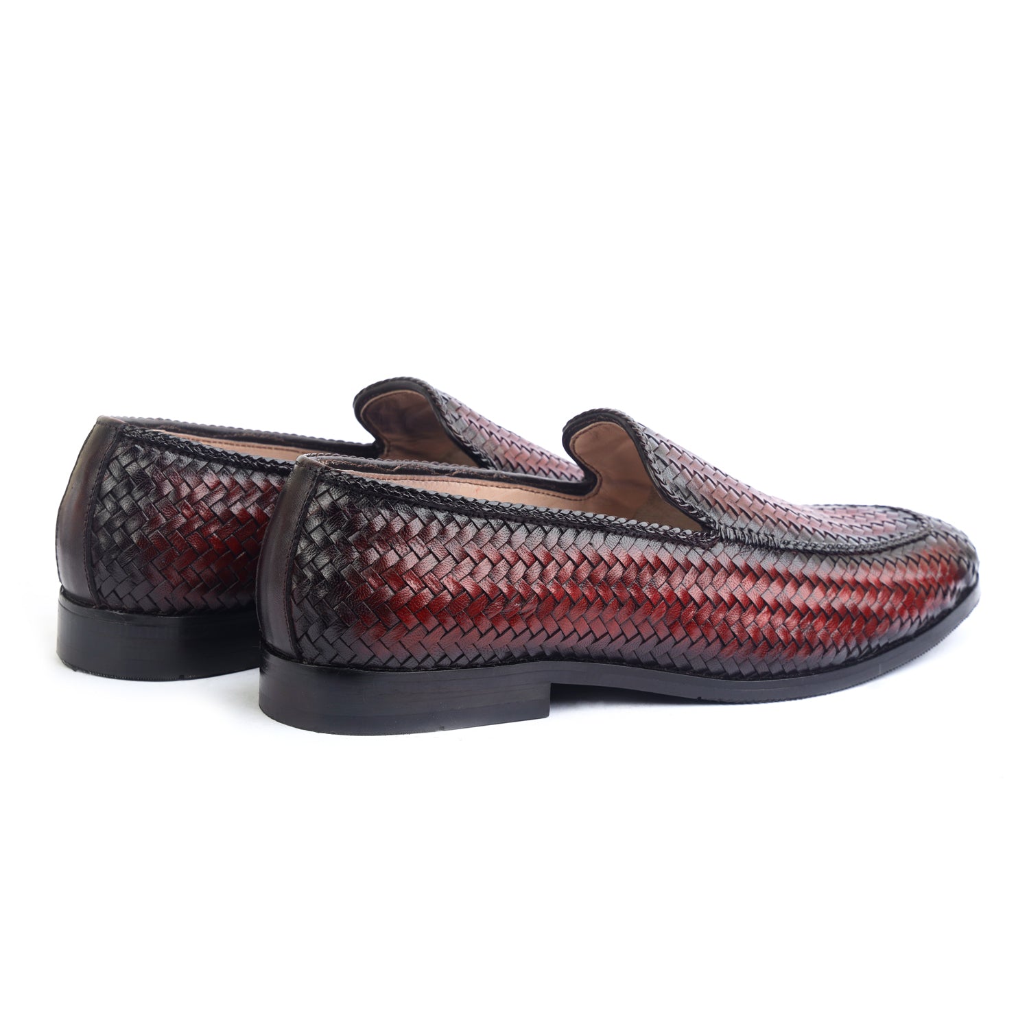 Brown Handwoven Loafers
