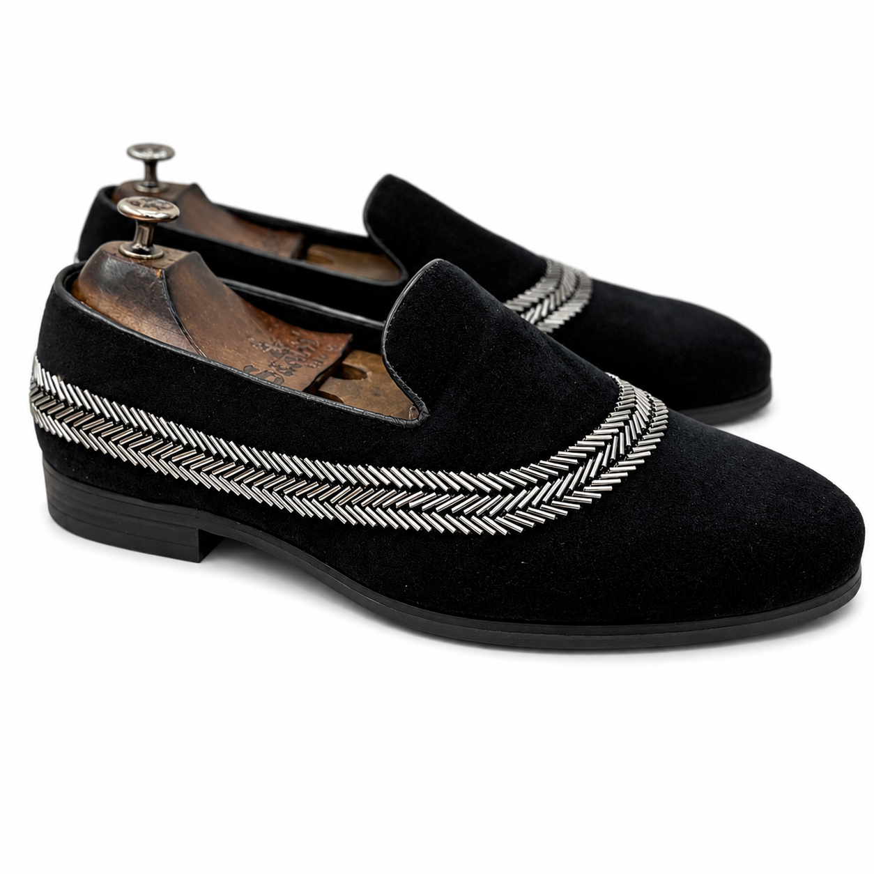 Marcello Black Embroidery Slip-on