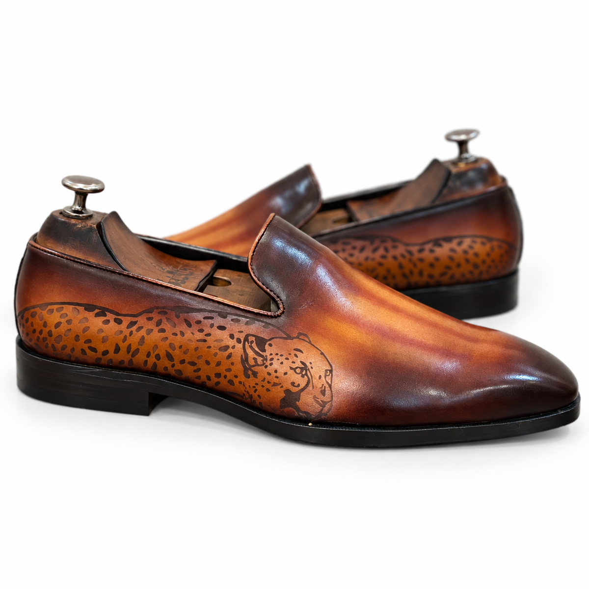 Tiger Tan Hand-Patina Loafers