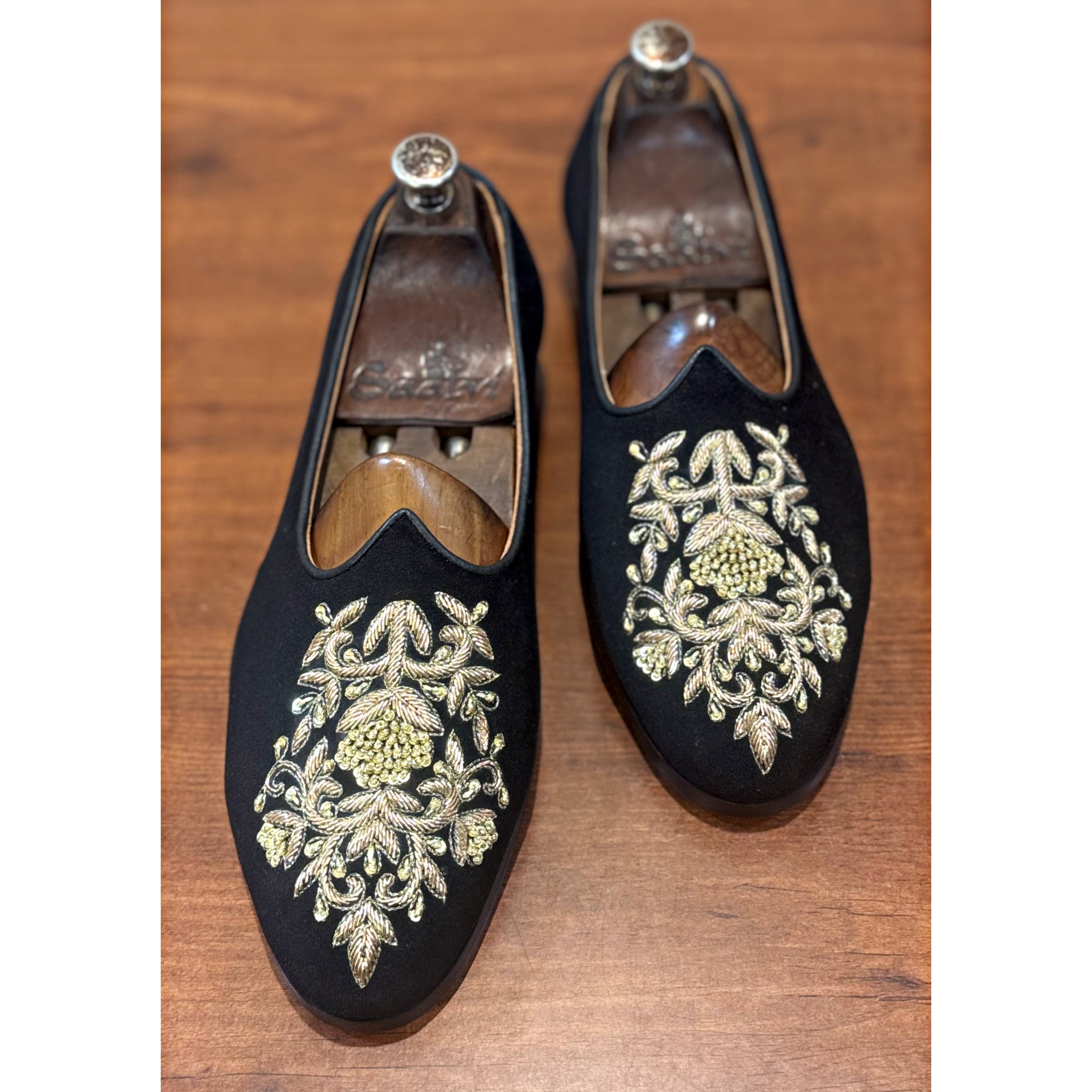 Black Velvet With Zardosi Embroidery