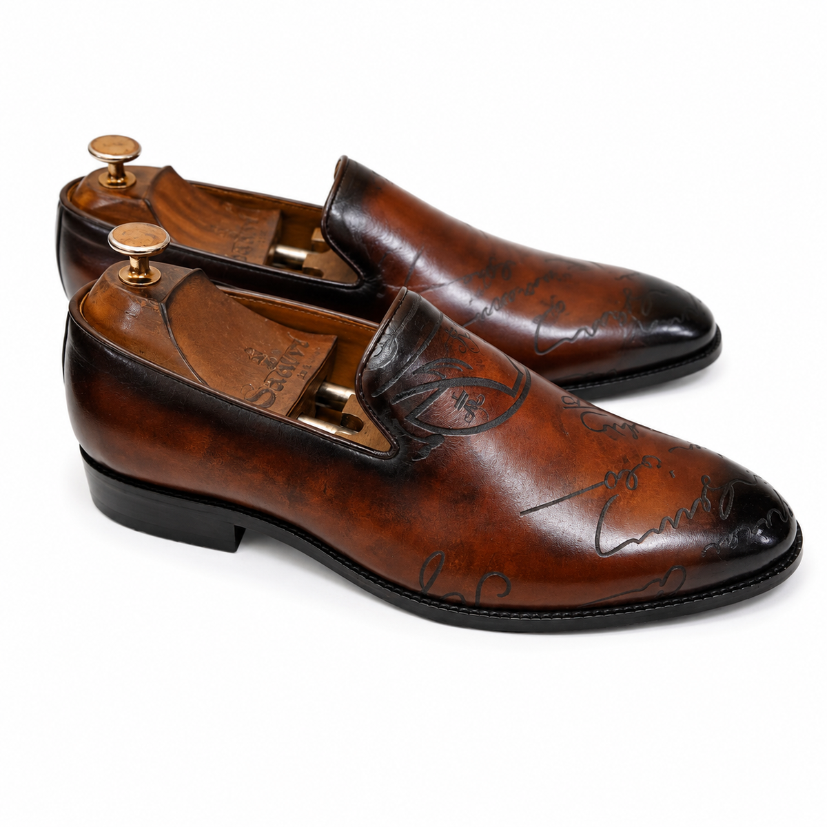 The Firenze Script Patina Loafers