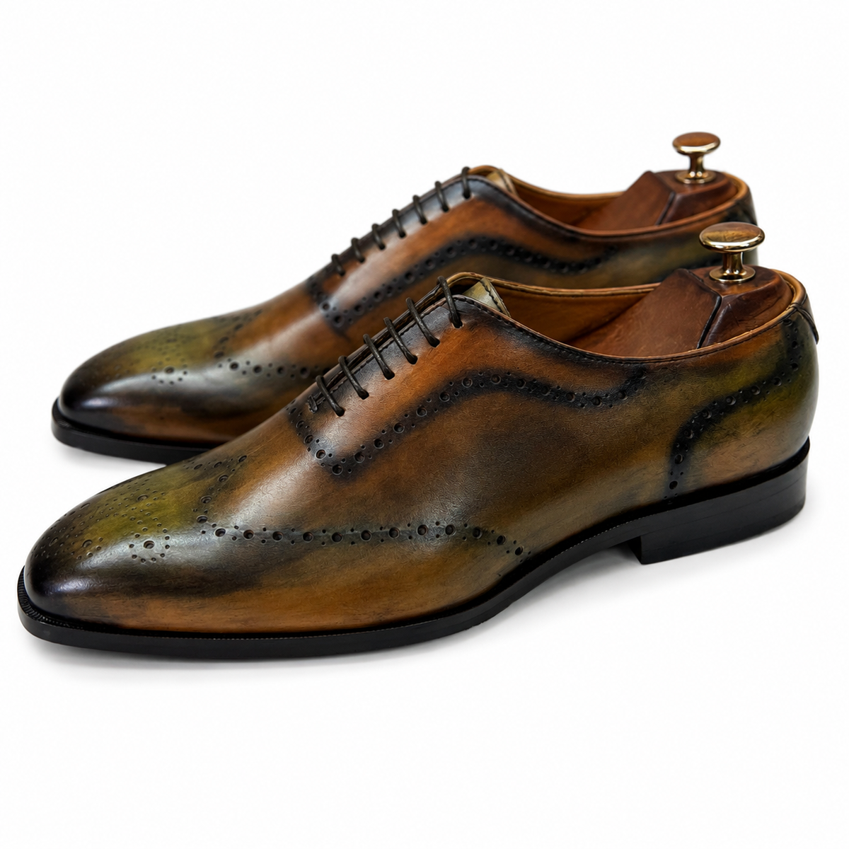 Auric Patina Wholecut Oxfords