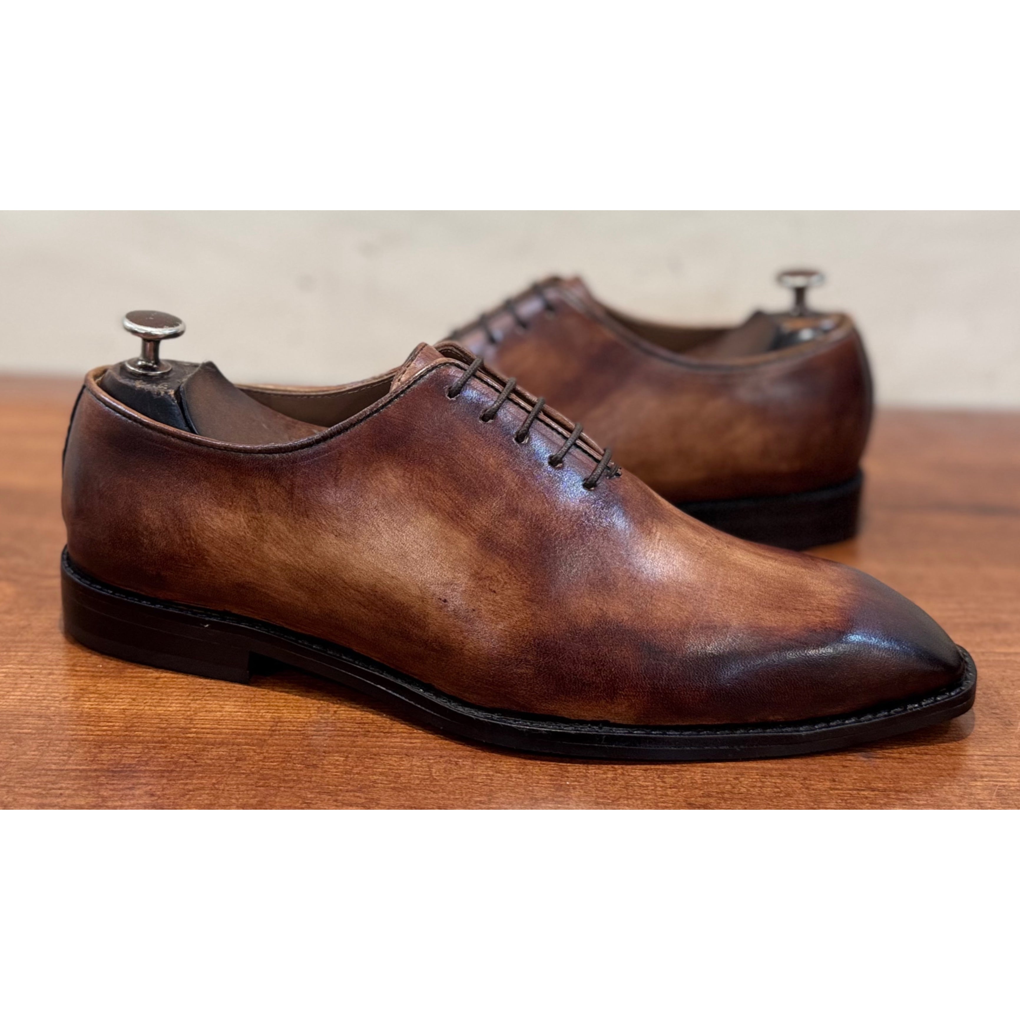 Wholecut Hand Patina Oxfords Italia