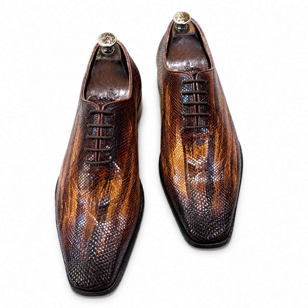 Imperial Marrone Lizard Oxford Shoes