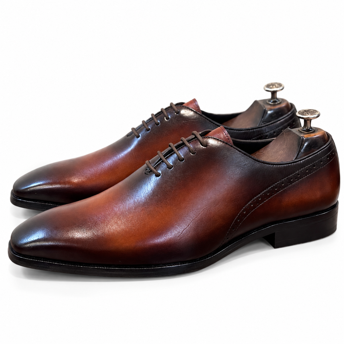 Espresso Aureum Burnished Oxford Shoes