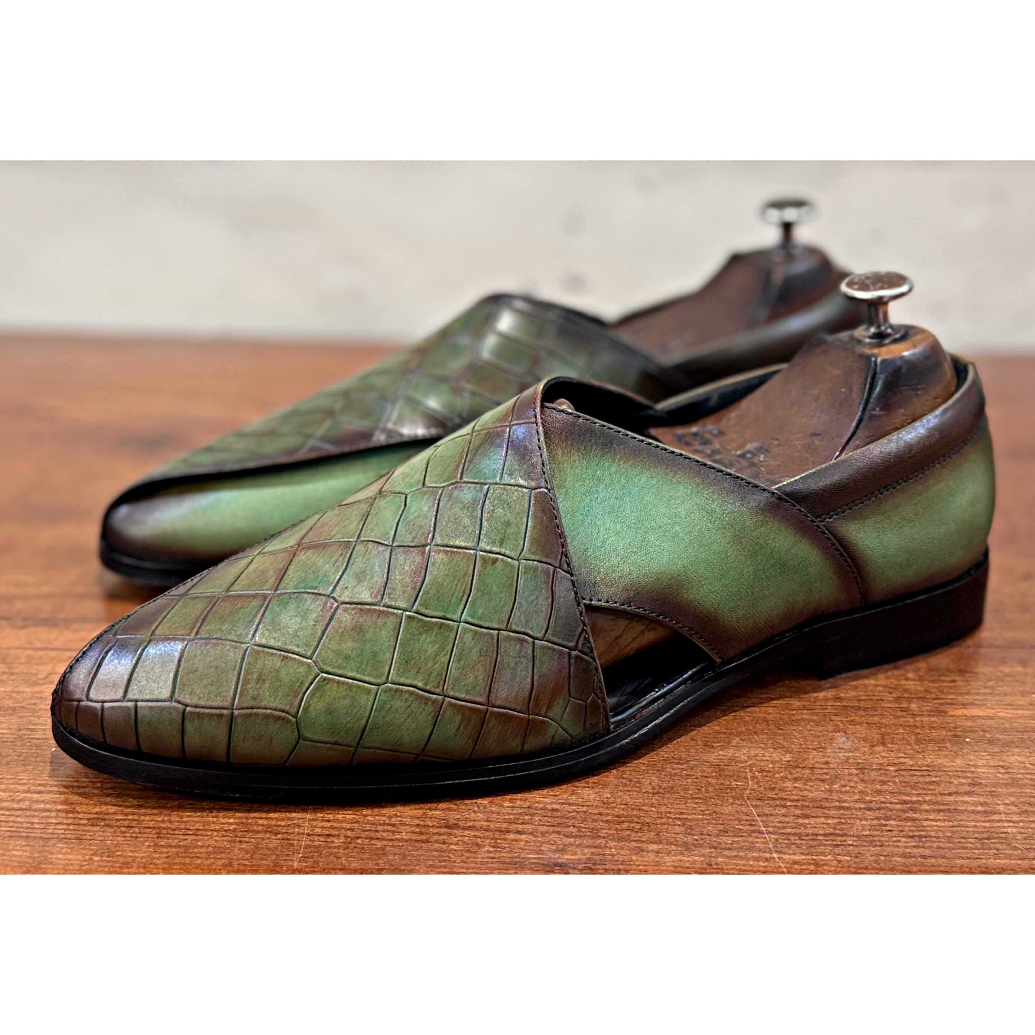 Green Peshwari Croco