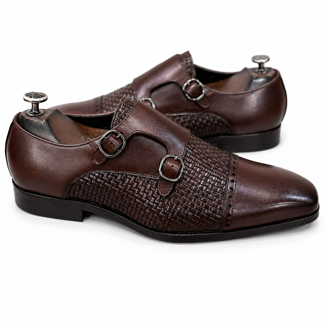 Royal Weave Monk Straps Brown