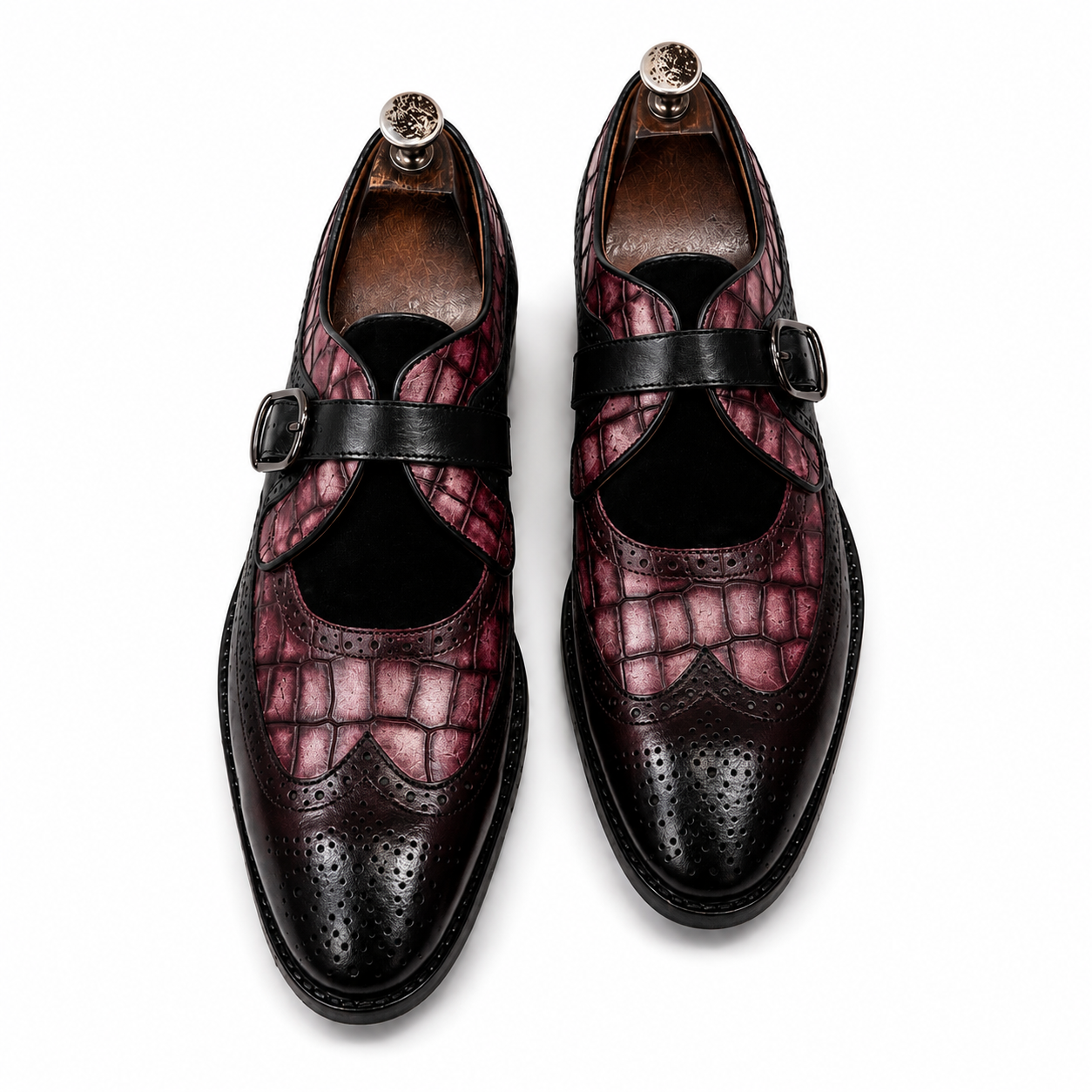 The Mayfair Noir Croc Monk