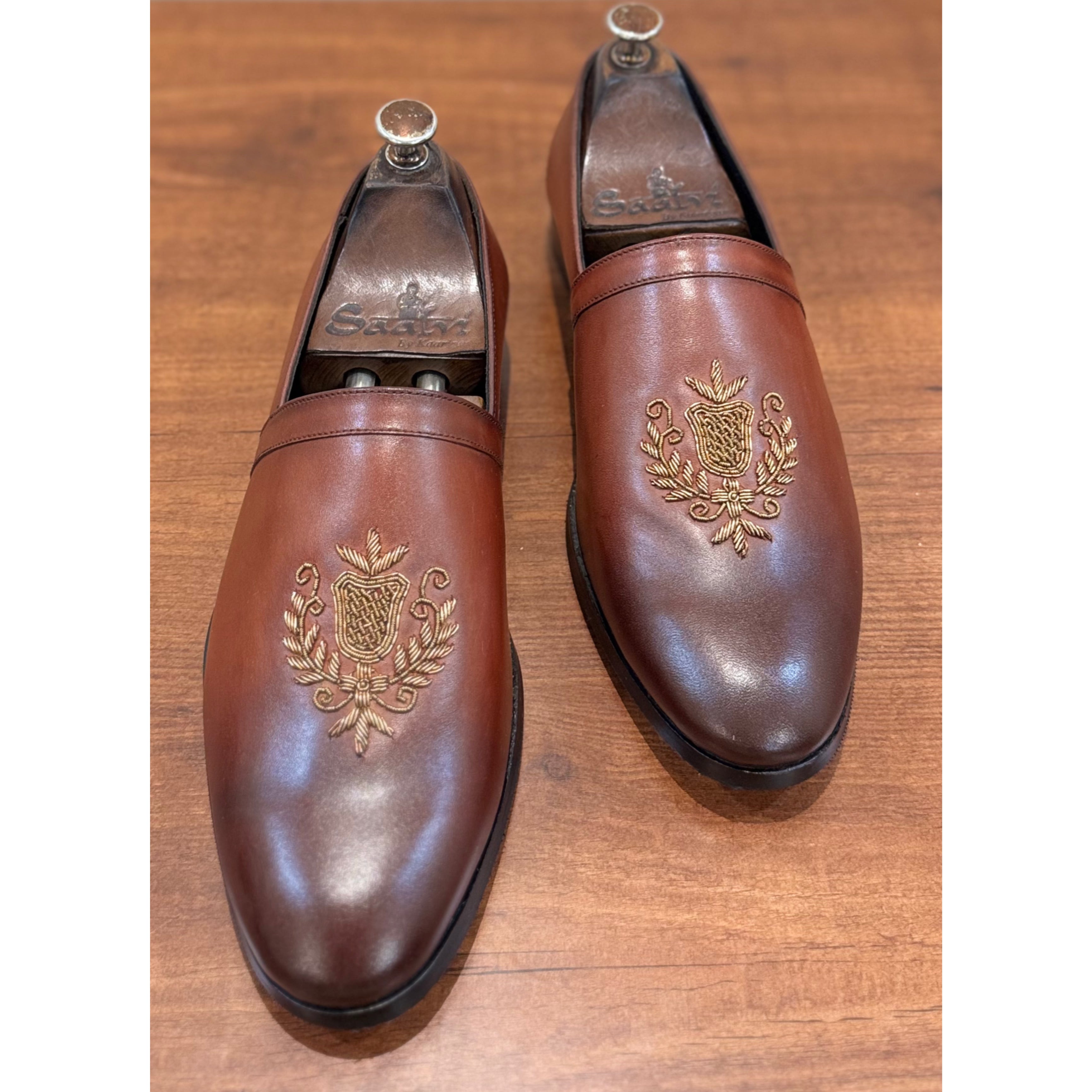 Zardosi Crest Slipon Shoes