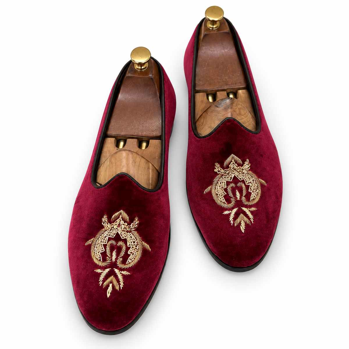 Jalsa Wine Velvet Zardosi Embroidered