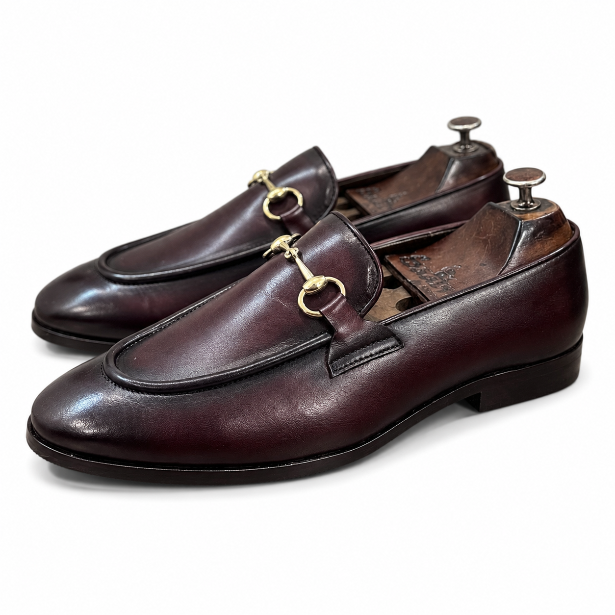 Horsebit Loafers Burgundy Brown