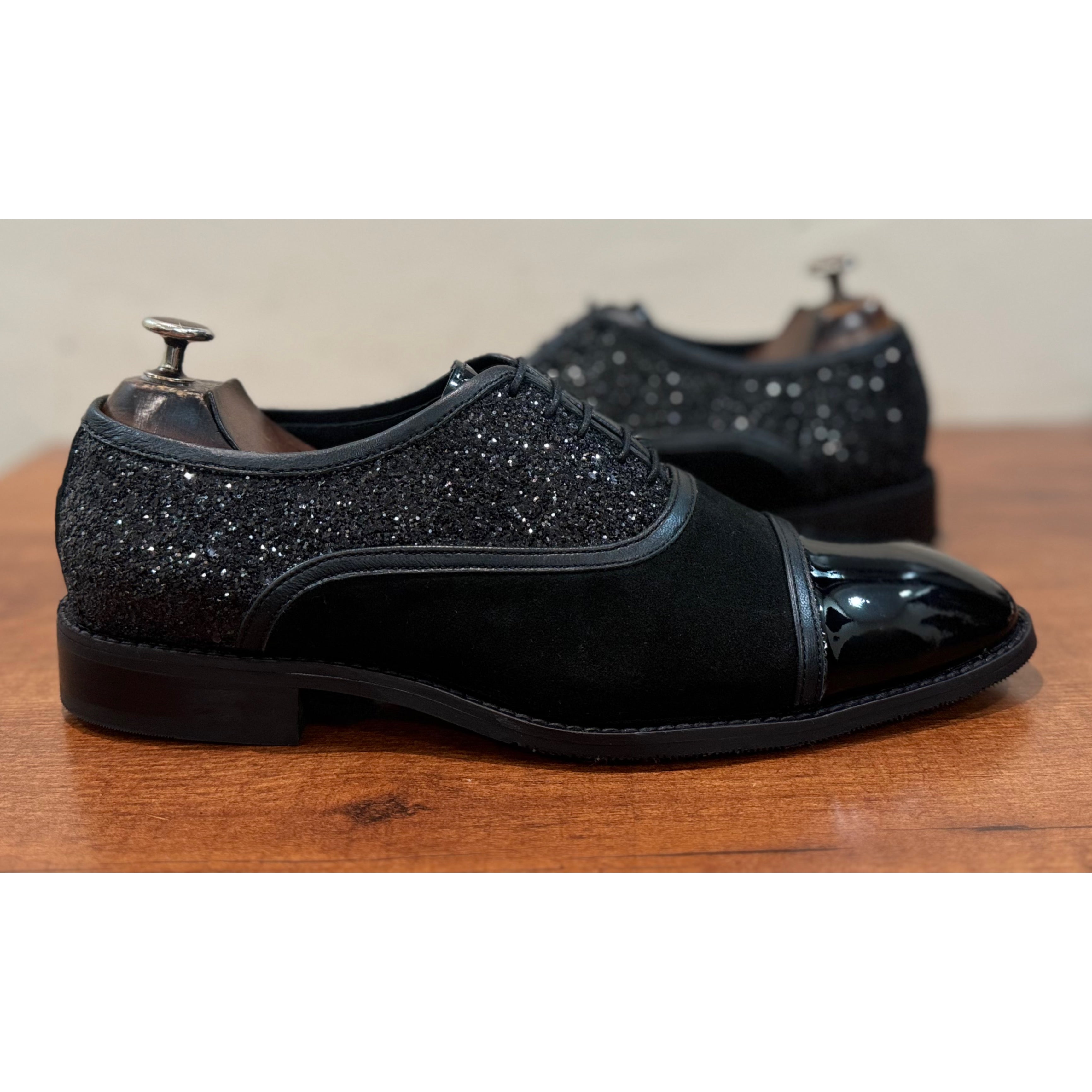 Patent Oxfords Bling
