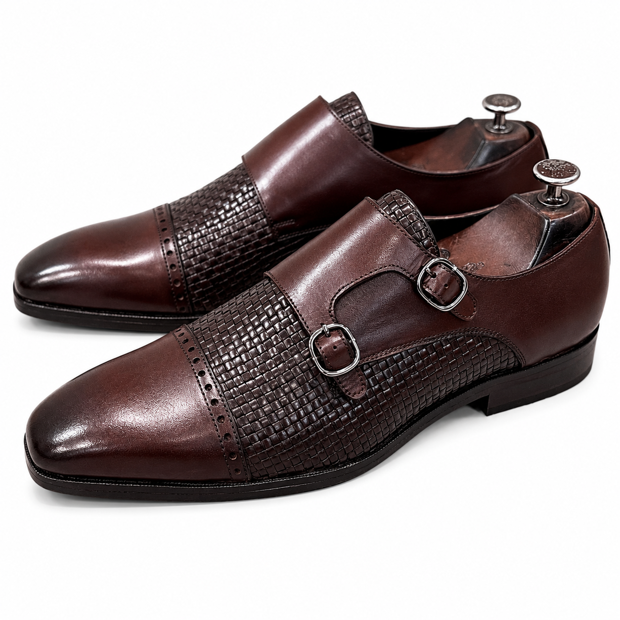 Royal Weave Monk Straps Brown