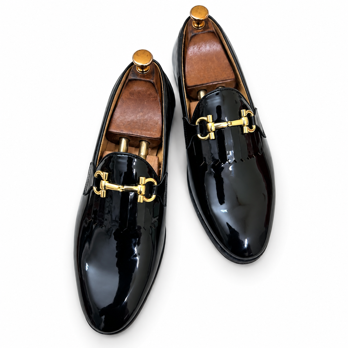 Noir Royale Horsebit Patent Loafers