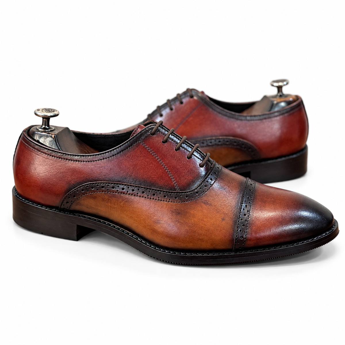 Imperial Cognac Cap Toe Oxfords