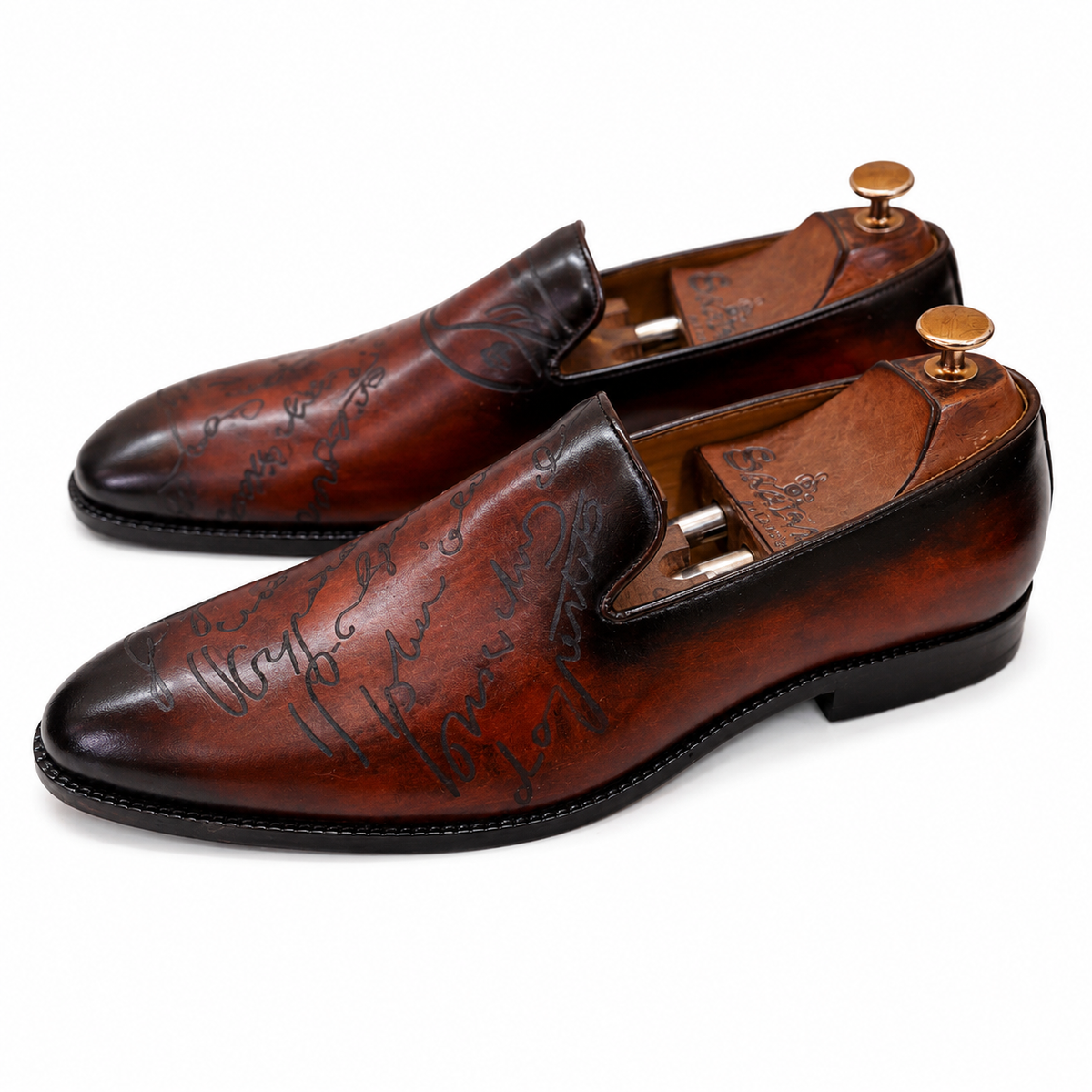 The Firenze Script Patina Loafers