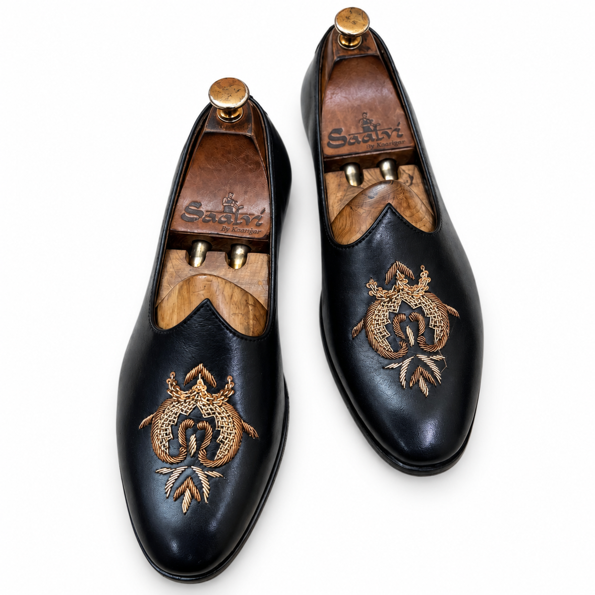 Black Crown Jalsa With Zardosi Embroidery