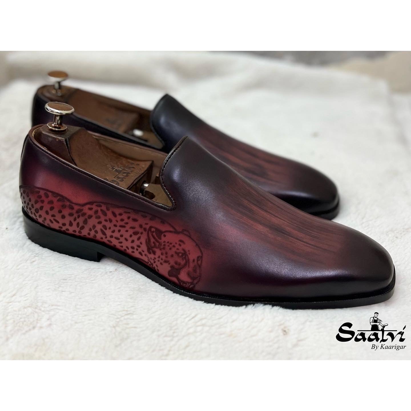 Bordo Hand Patina Loafers Tiger