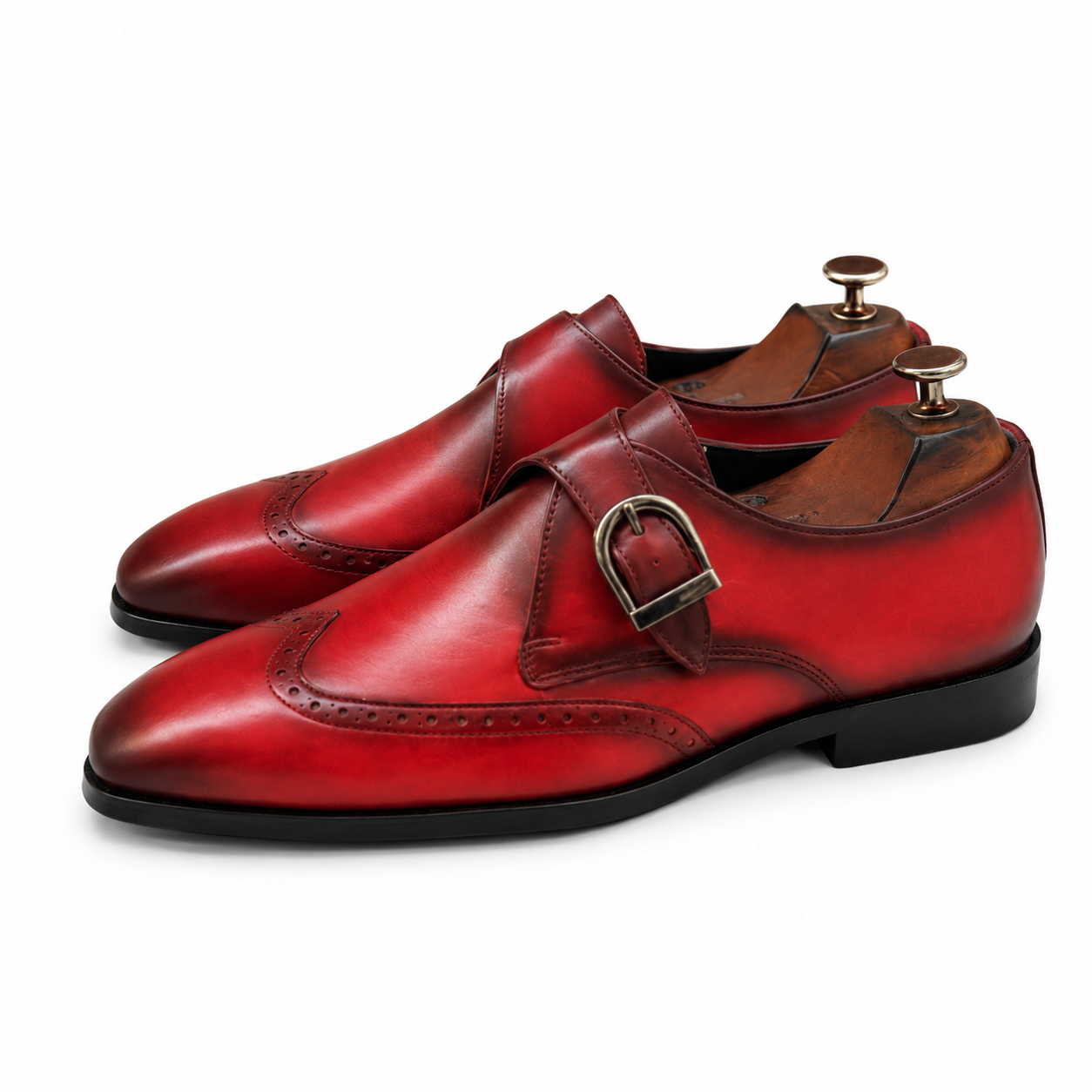 Crimson Monarch Single Monk Straps