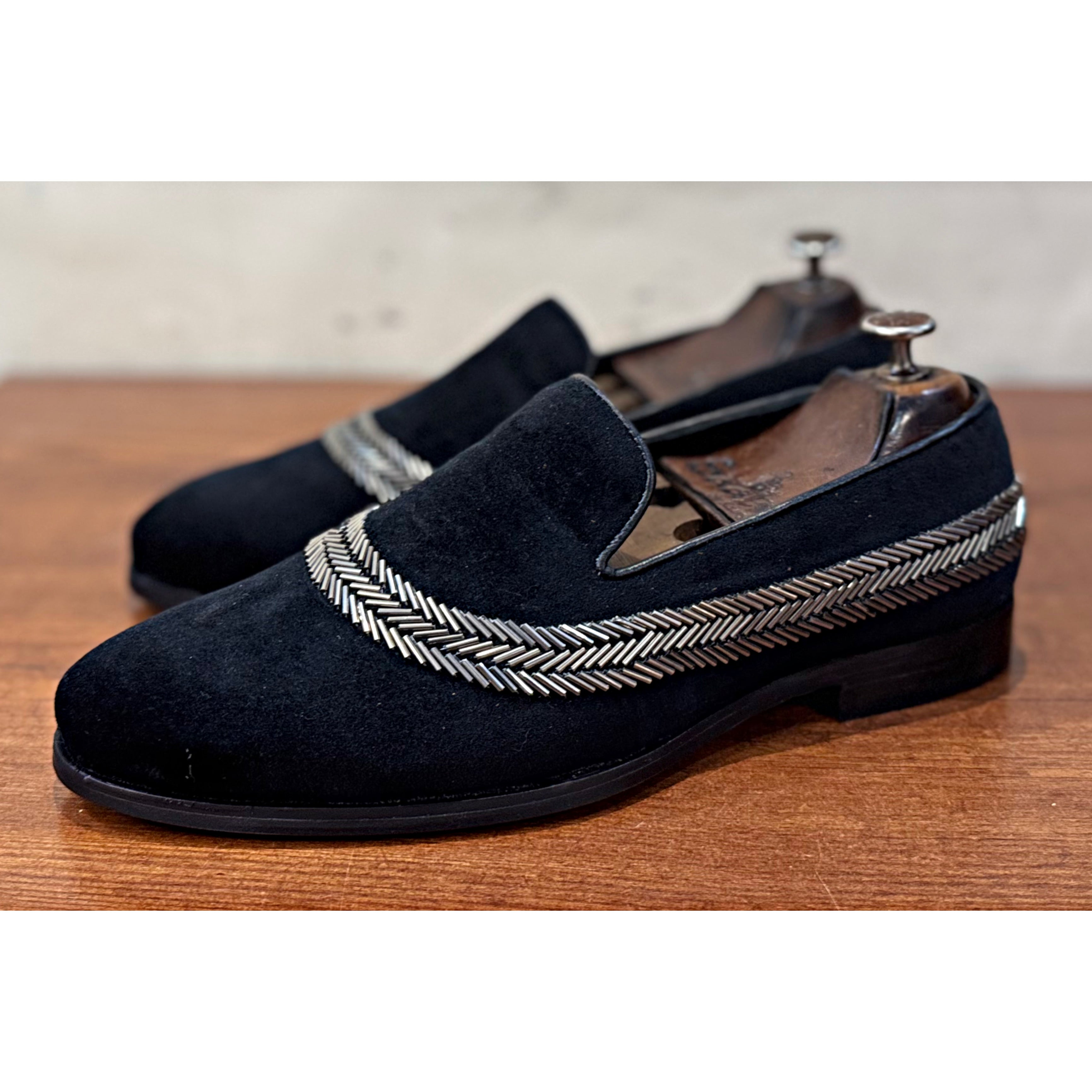 Marcello Black Embroidery Slip-on