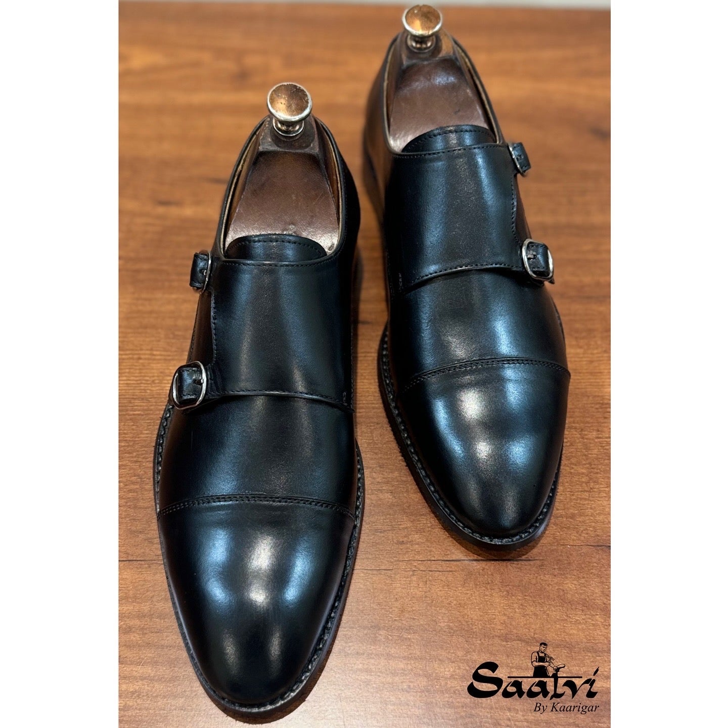 Edison - Black Monk Strap Shoe