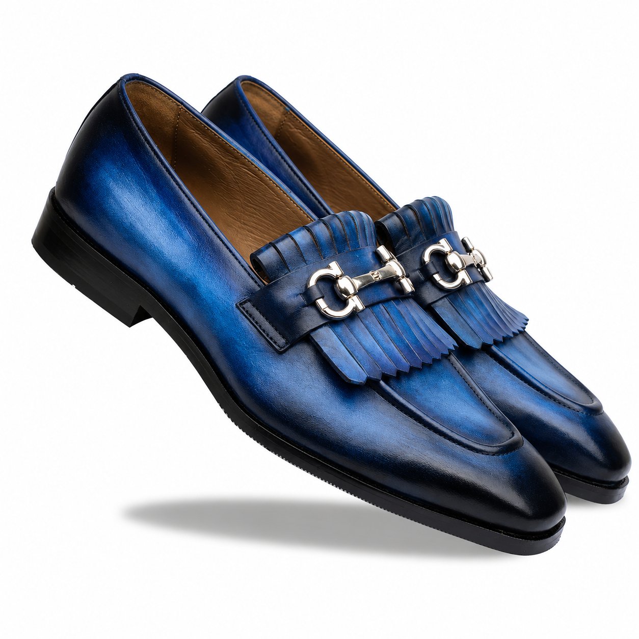 Azure Regent Kiltie Loafers