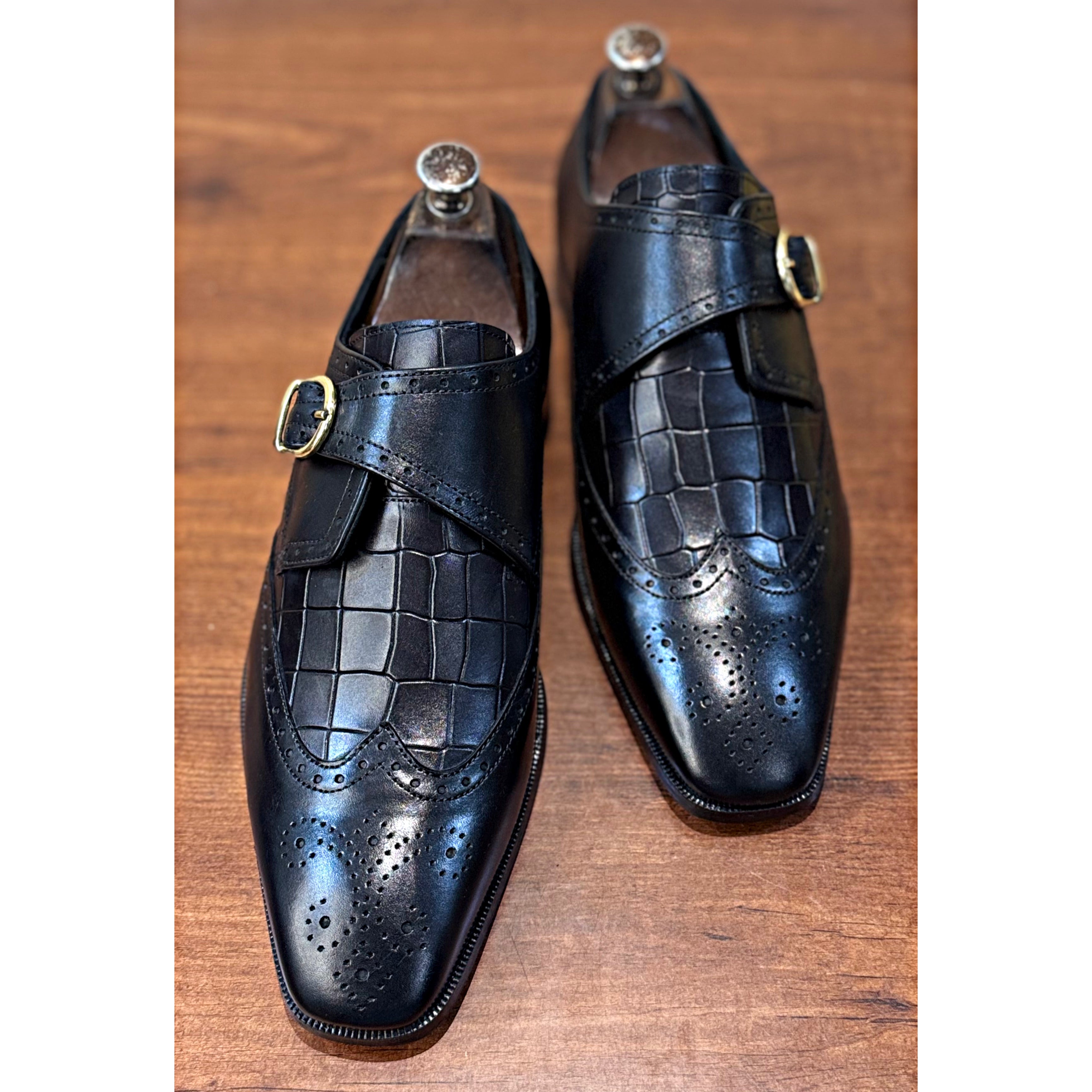 Single Monk Strap Croco