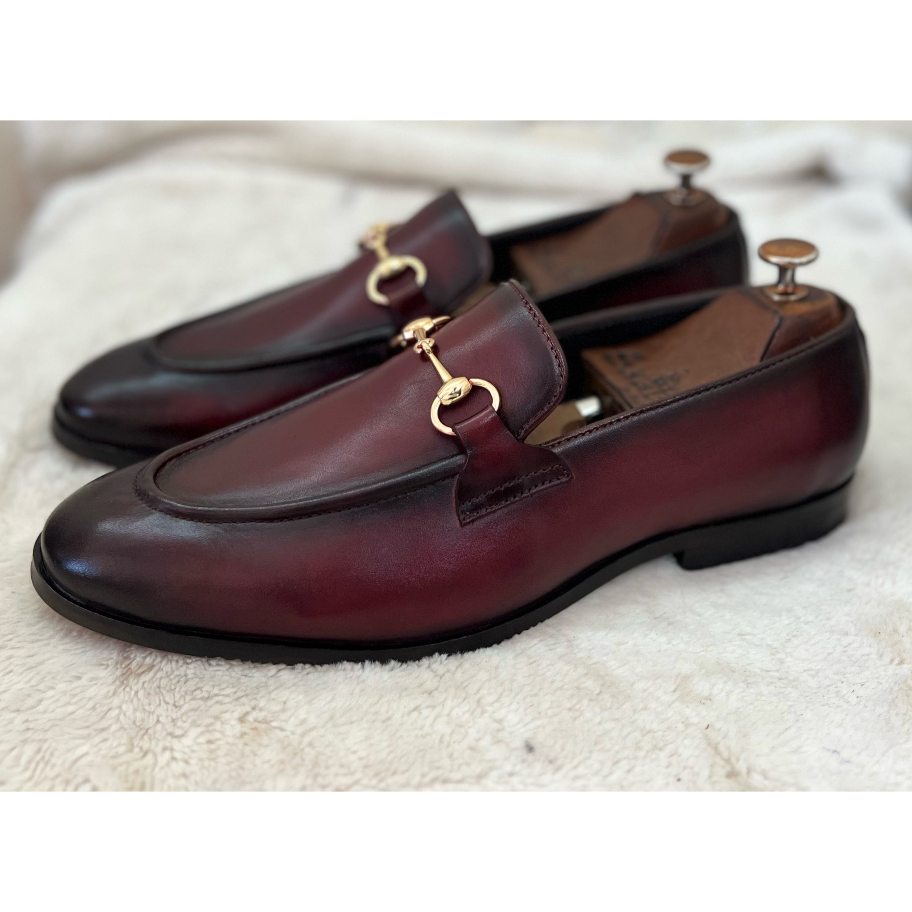 Horsebit Loafers - Burgundy