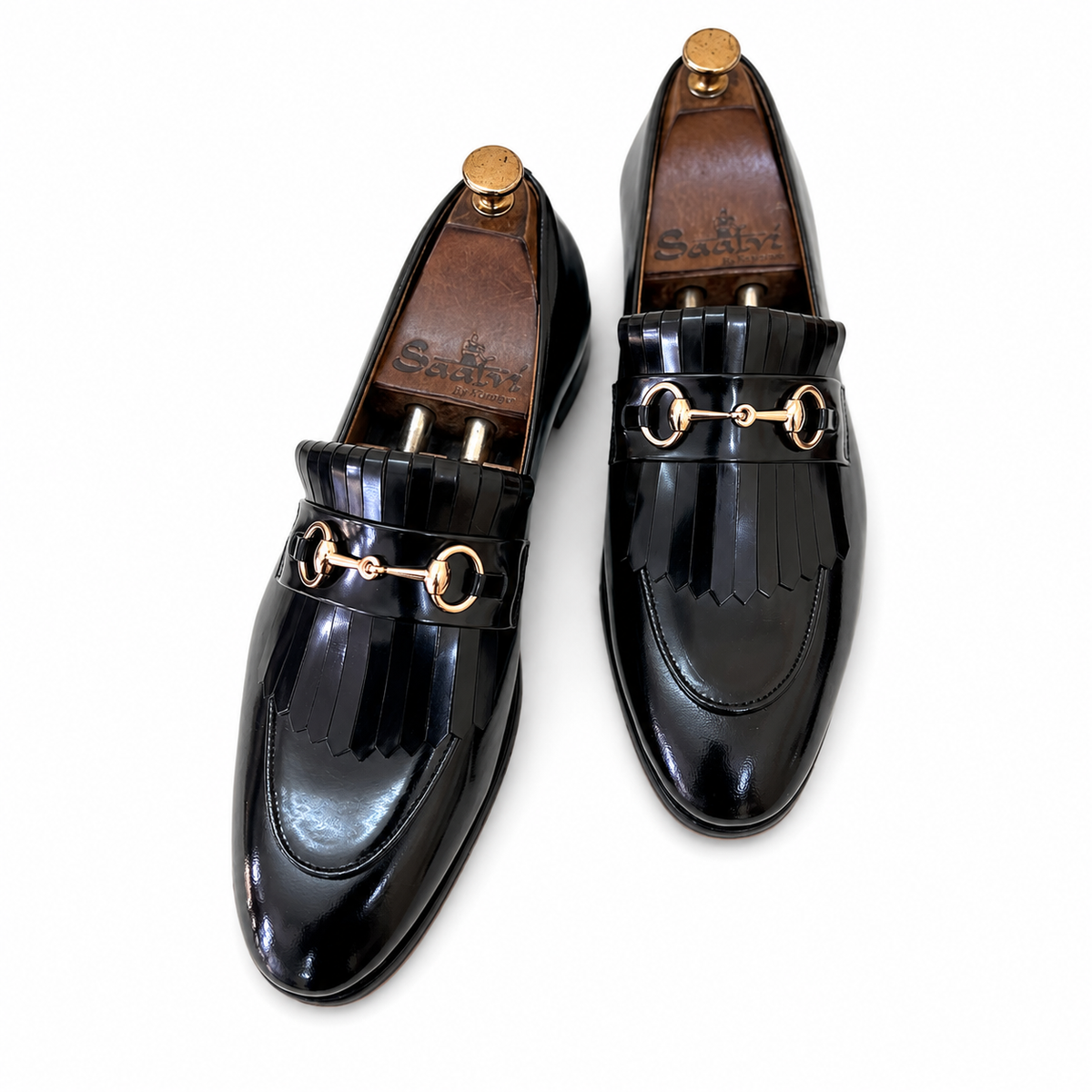 Noir Monarch Horsebit Kiltie Loafers