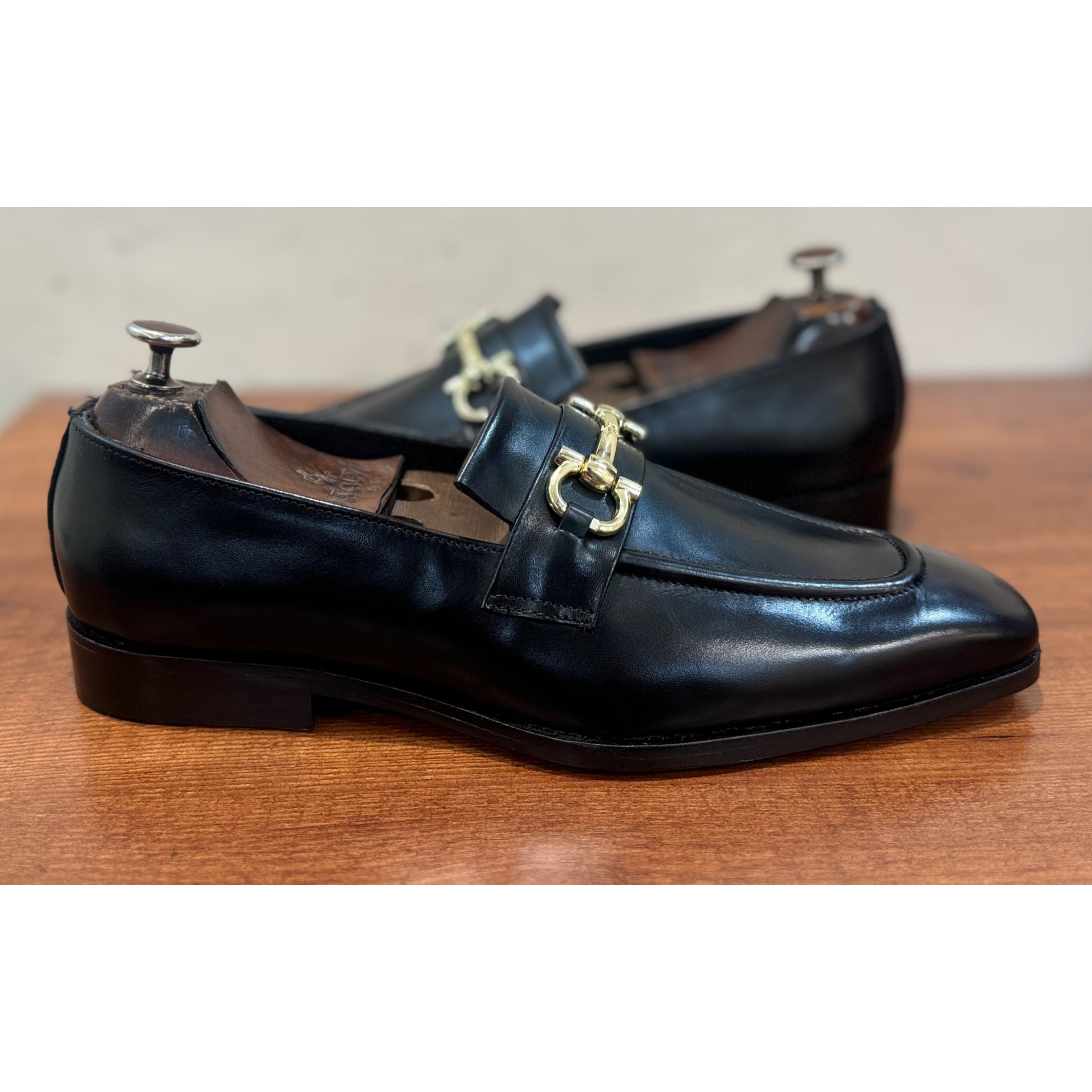 Black Horsebit Loafers